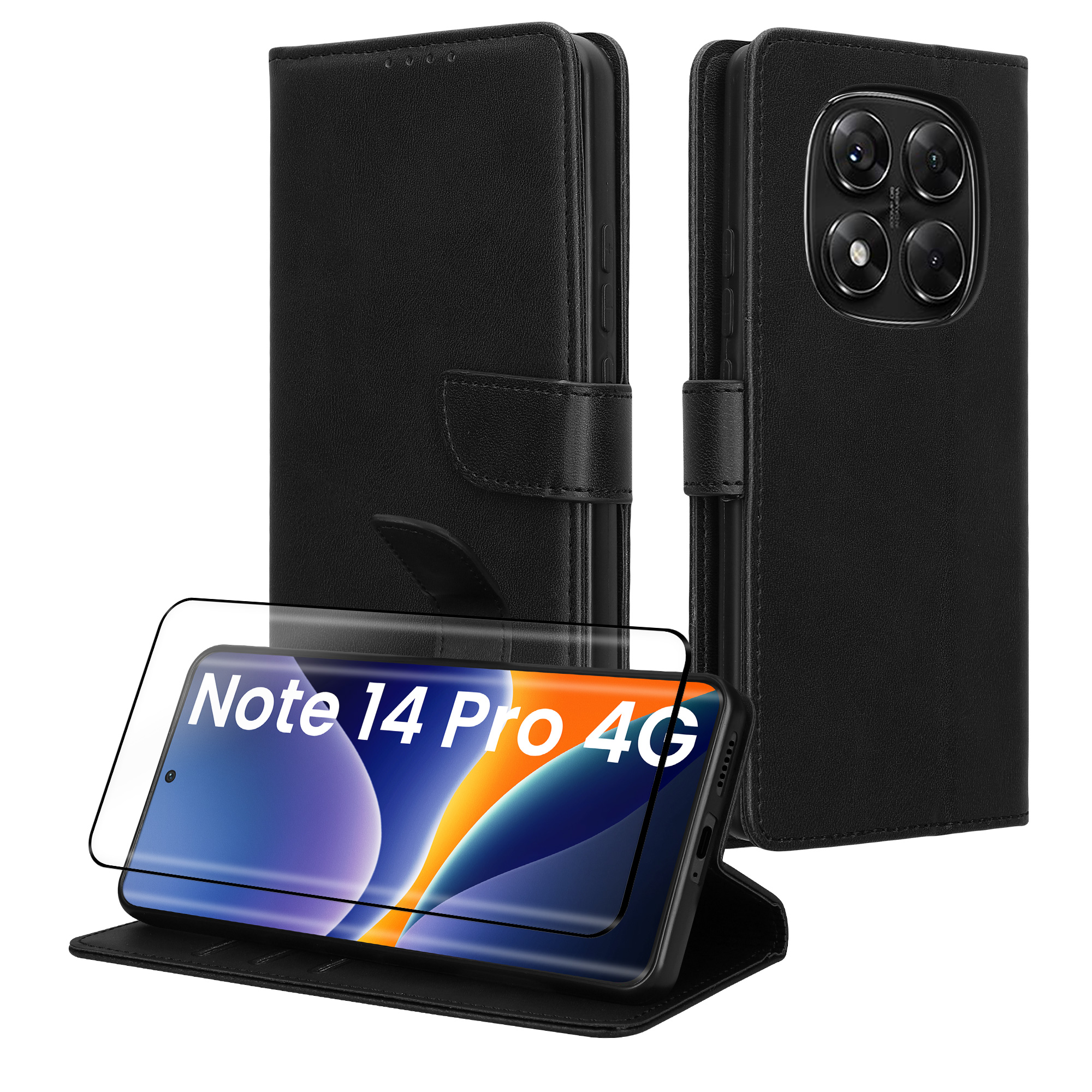 Wallet kryt Xiaomi Redmi Note 14 Pro 4G peněženka RFID umělá kůže (PU) kwmobile