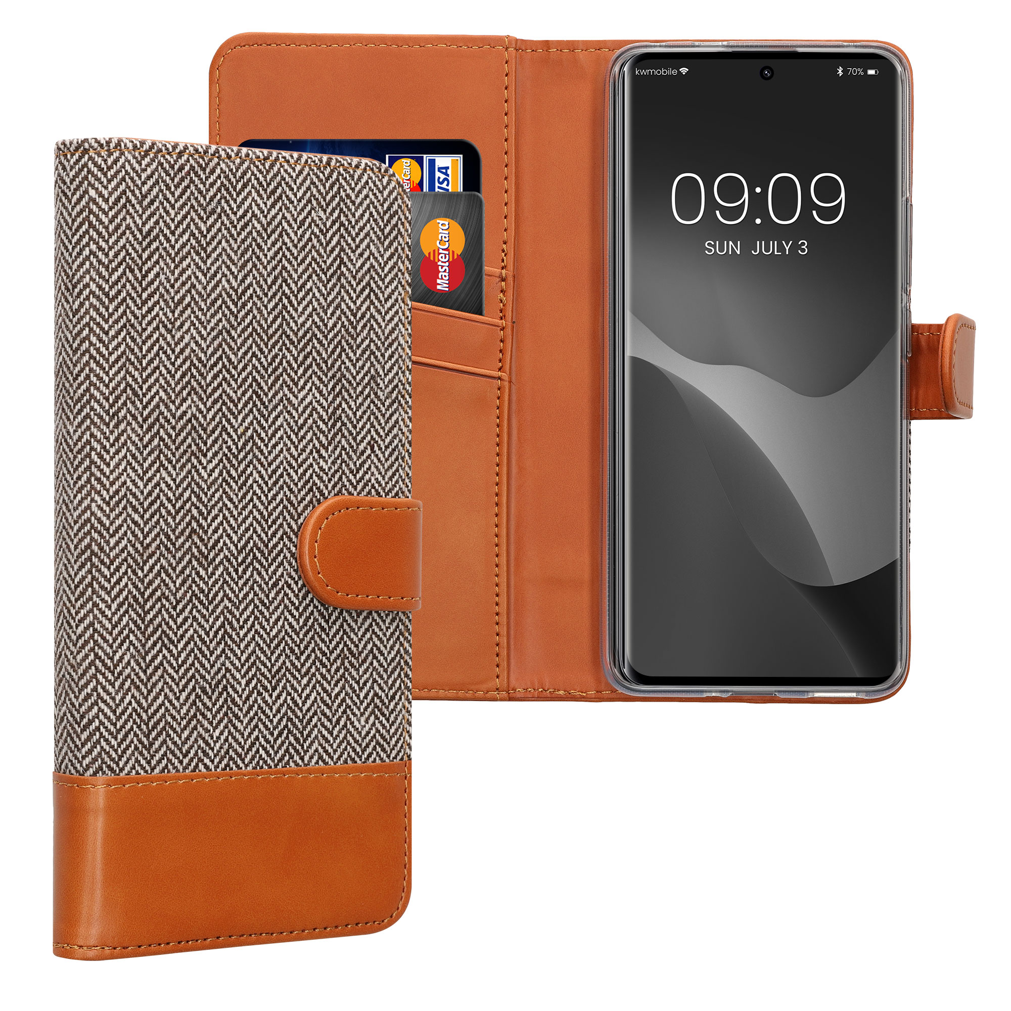 Wallet kryt Xiaomi Redmi Note 14 Pro+ 5G peněženka textil + umělá kwmobile