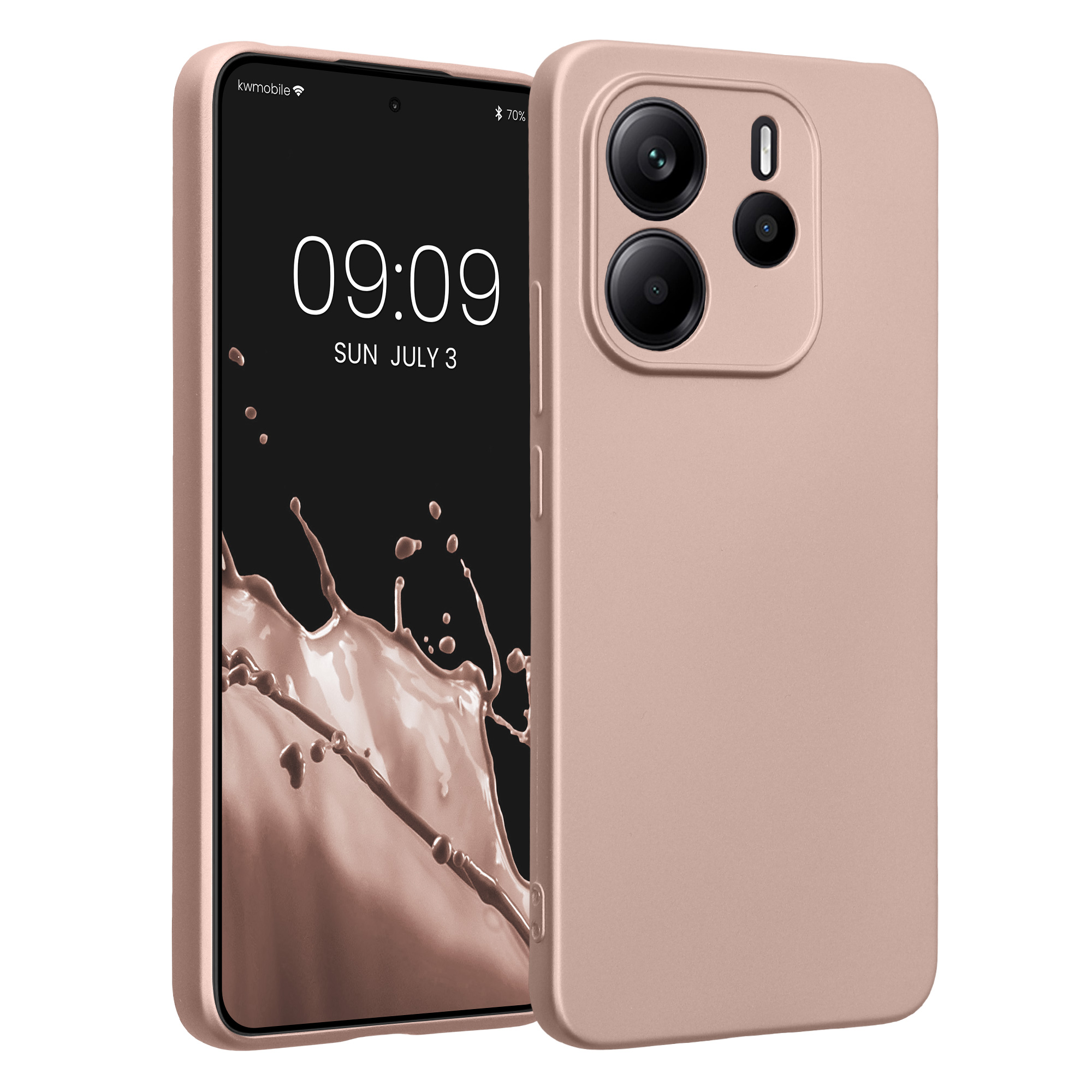 Pouzdro pro Xiaomi Redmi Note 14 4G (není pro verzi 5G) kwmobile metalické TPU - metalická arktická bordó