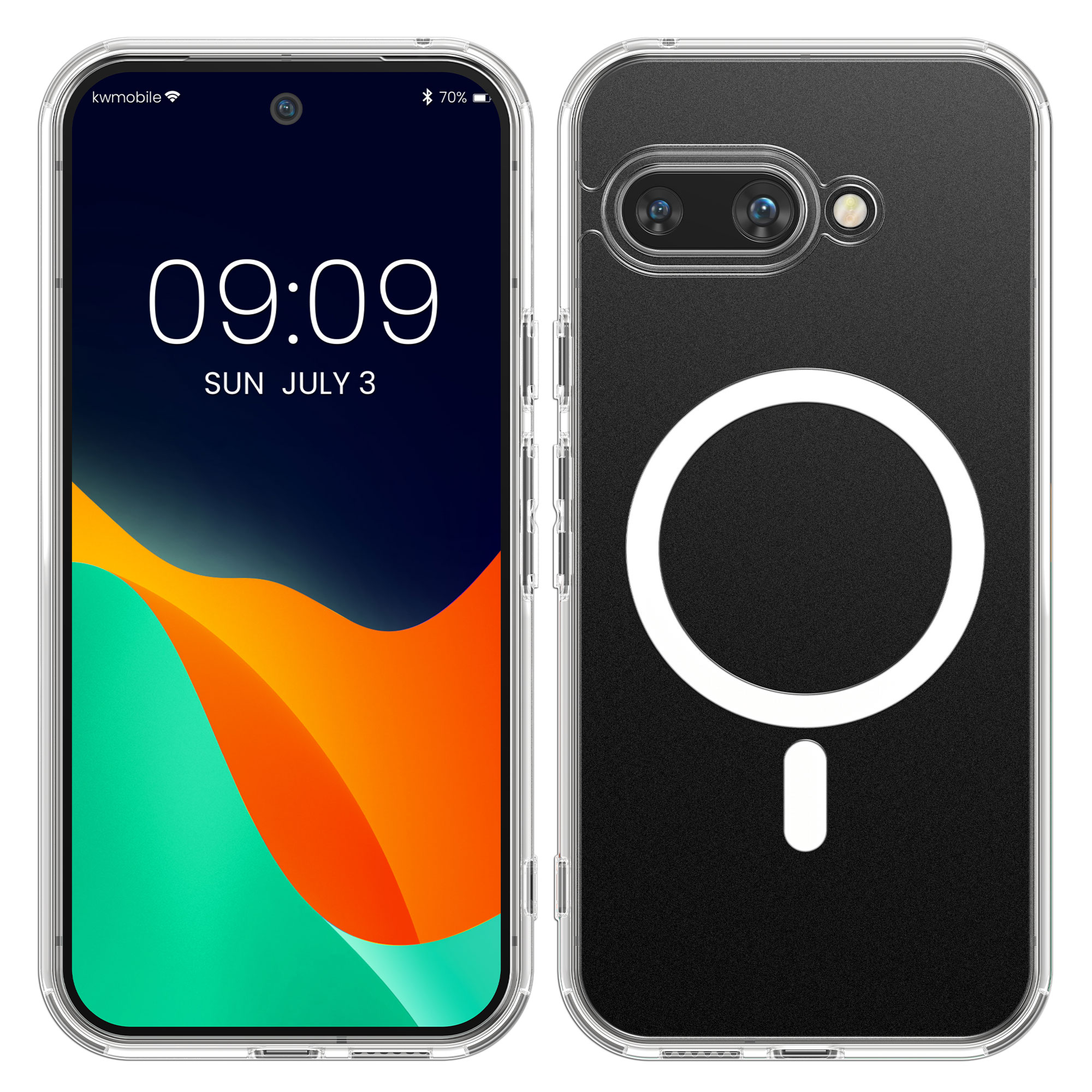 Silikonový kryt kwmobile pro Google Pixel 9a - transparentní