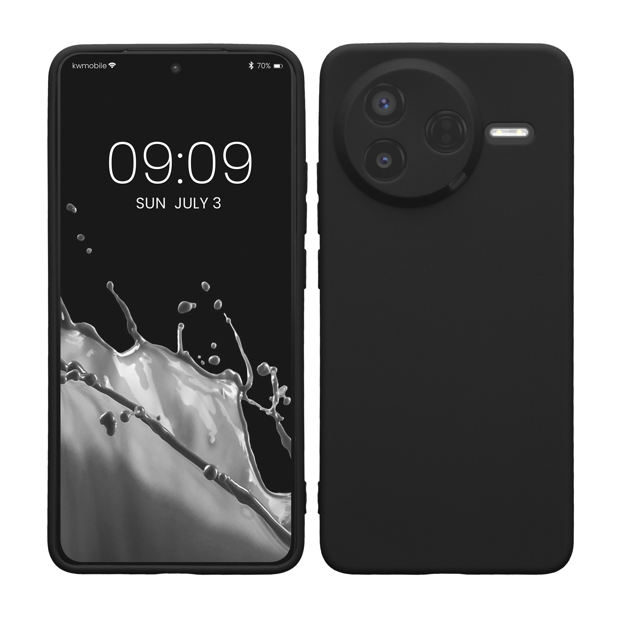 Kryt Xiaomi Poco F7 Pro silikonový TPU černá matná kwmobile