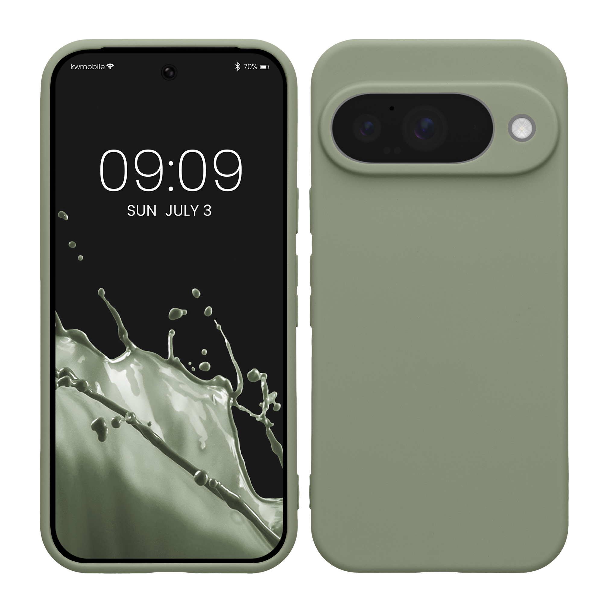 Kryt na mobil Google Pixel 10 kwmobile - šedozelená