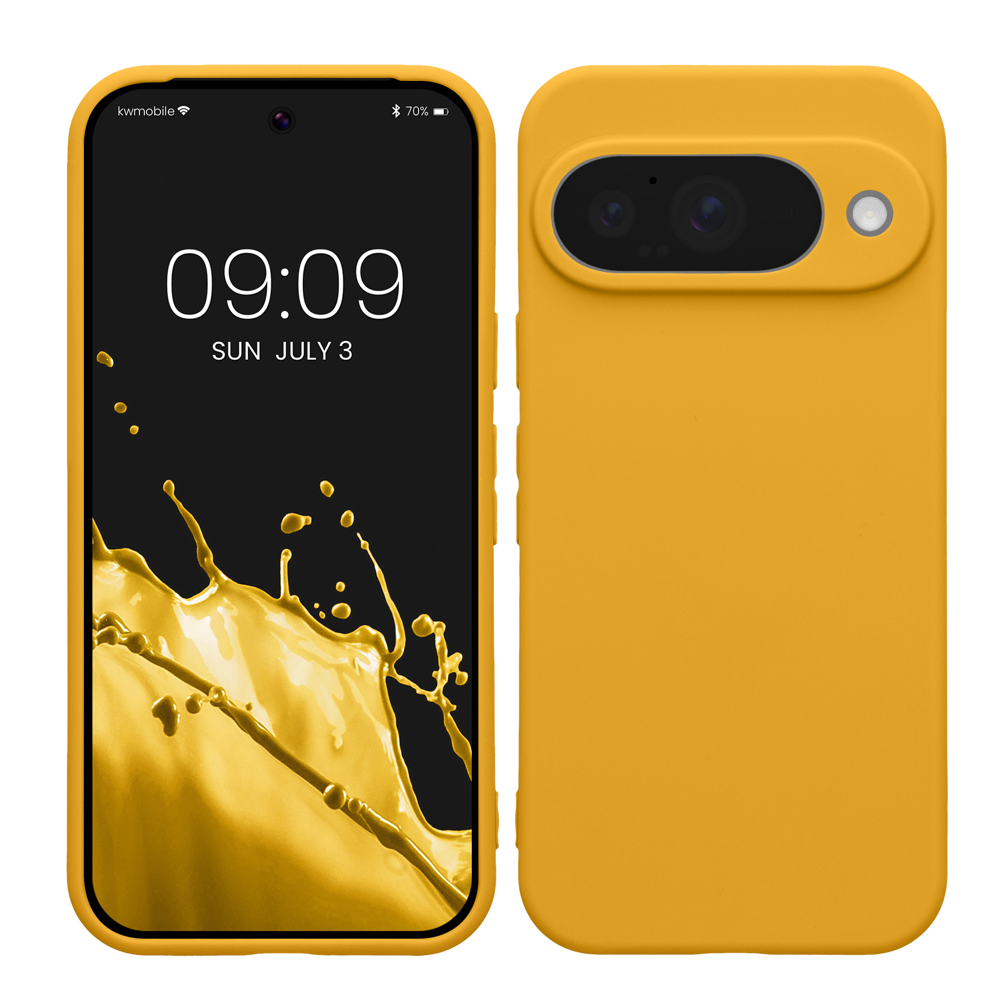 Pouzdro pro Google Pixel 10 kwmobile tenké TPU - medově žlutá