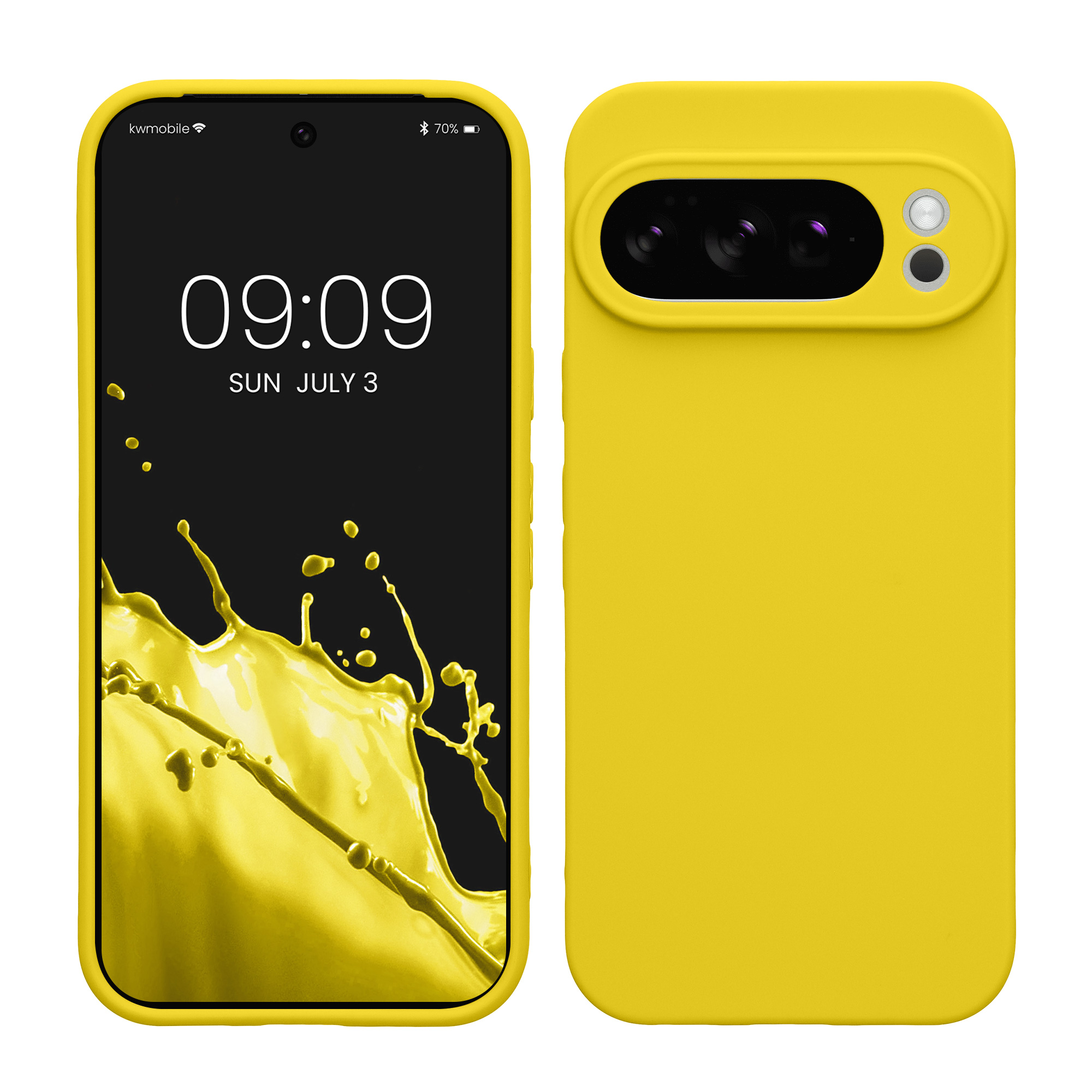 Silikonový kryt kwmobile pro Google Pixel 10 Pro - zářivě žlutá