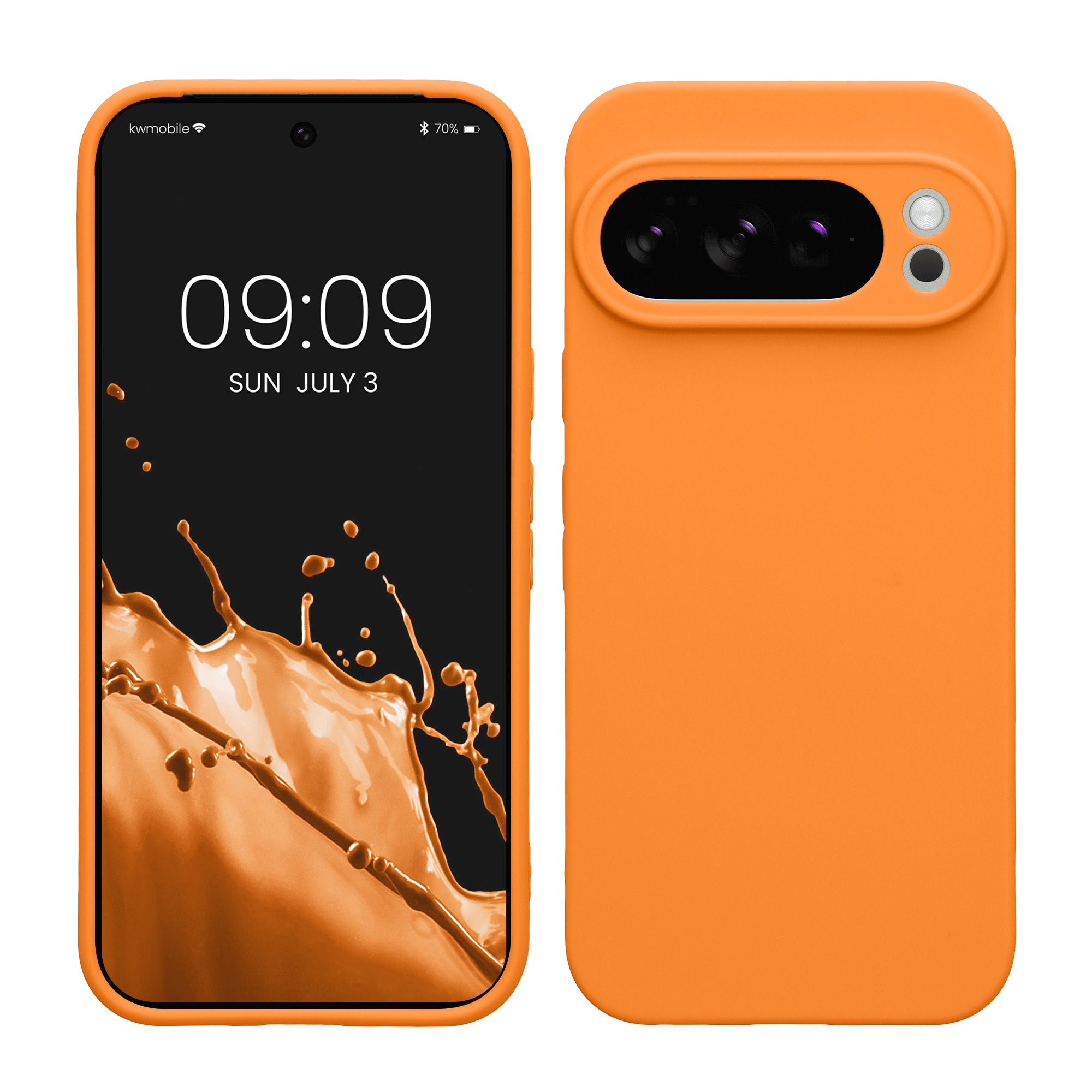 Silikonový kryt kwmobile pro Google Pixel 10 Pro - ovocně oranžová