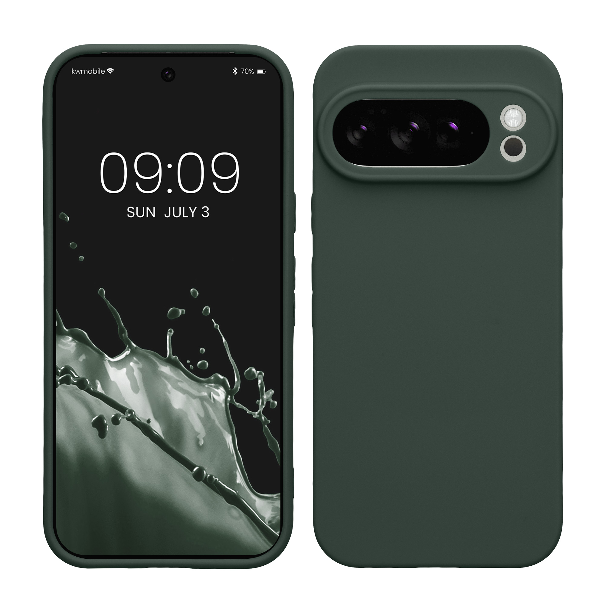 Silikonový kryt kwmobile pro Google Pixel 10 Pro - mechově zelená