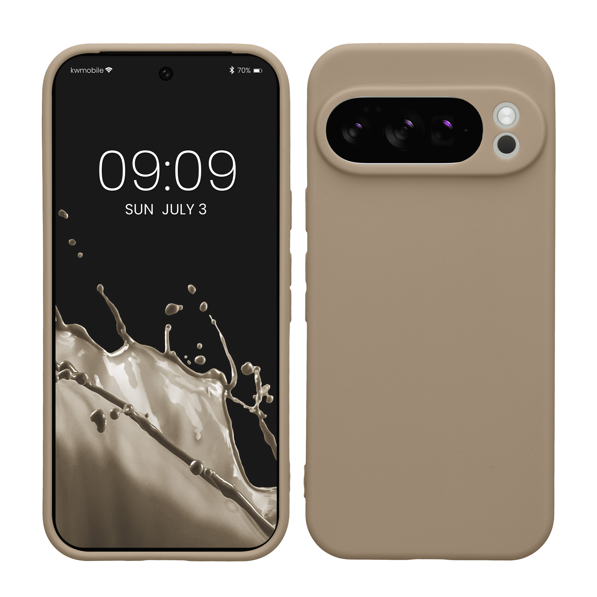 Silikonový kryt kwmobile pro Google Pixel 10 Pro - matná krémová