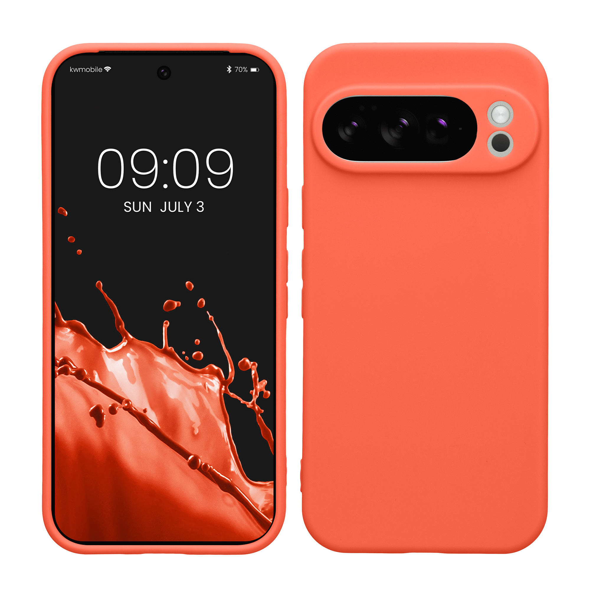 Silikonový kryt kwmobile pro Google Pixel 10 Pro - výrazně korálová