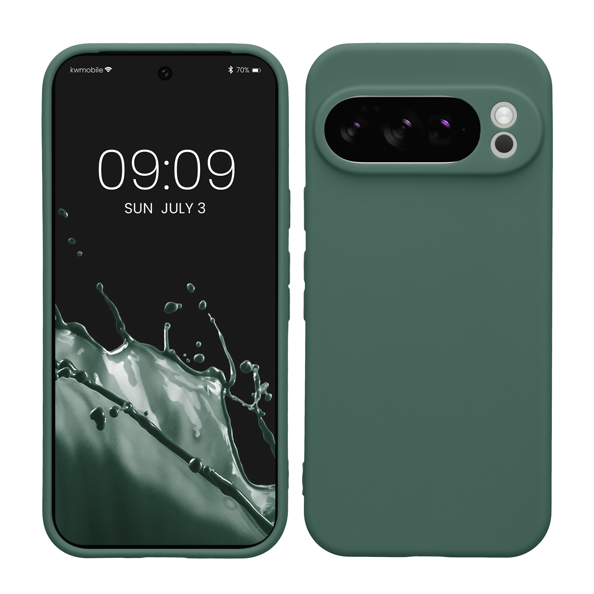 Silikonový kryt kwmobile pro Google Pixel 10 Pro - lesní zelená