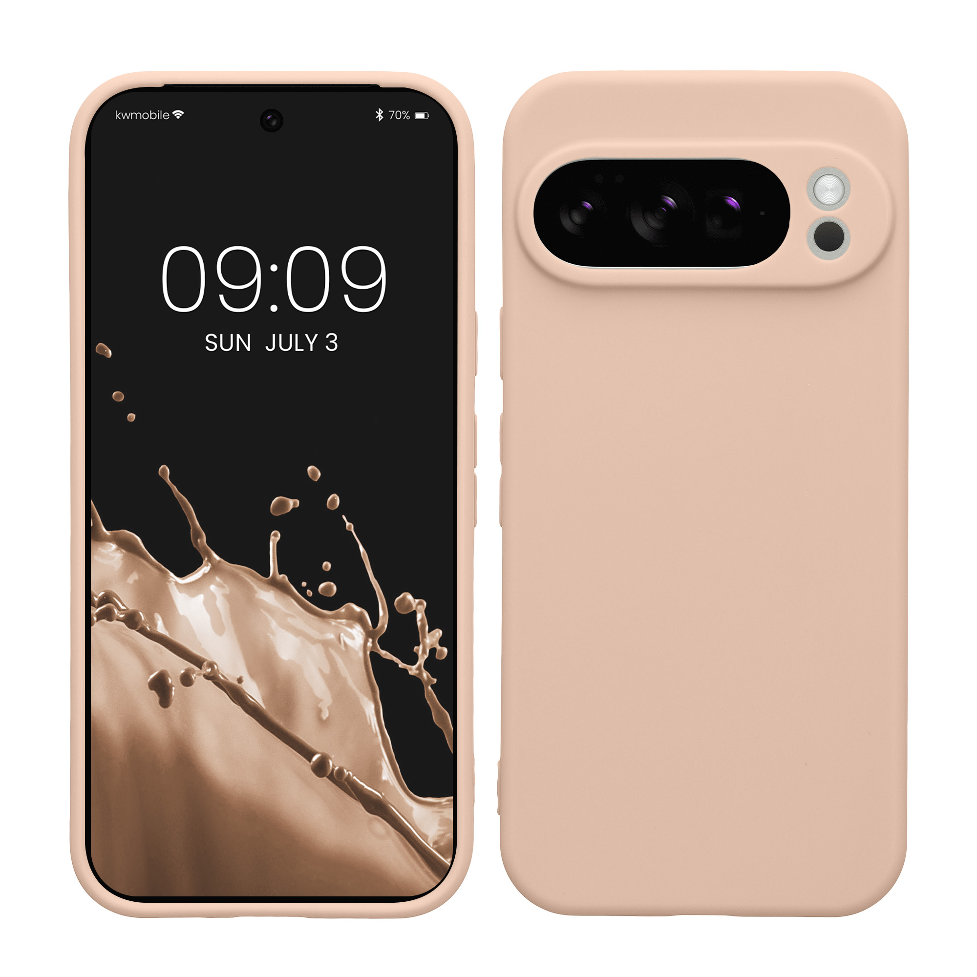 Silikonový kryt kwmobile pro Google Pixel 10 Pro - krémová Coconut Swirl