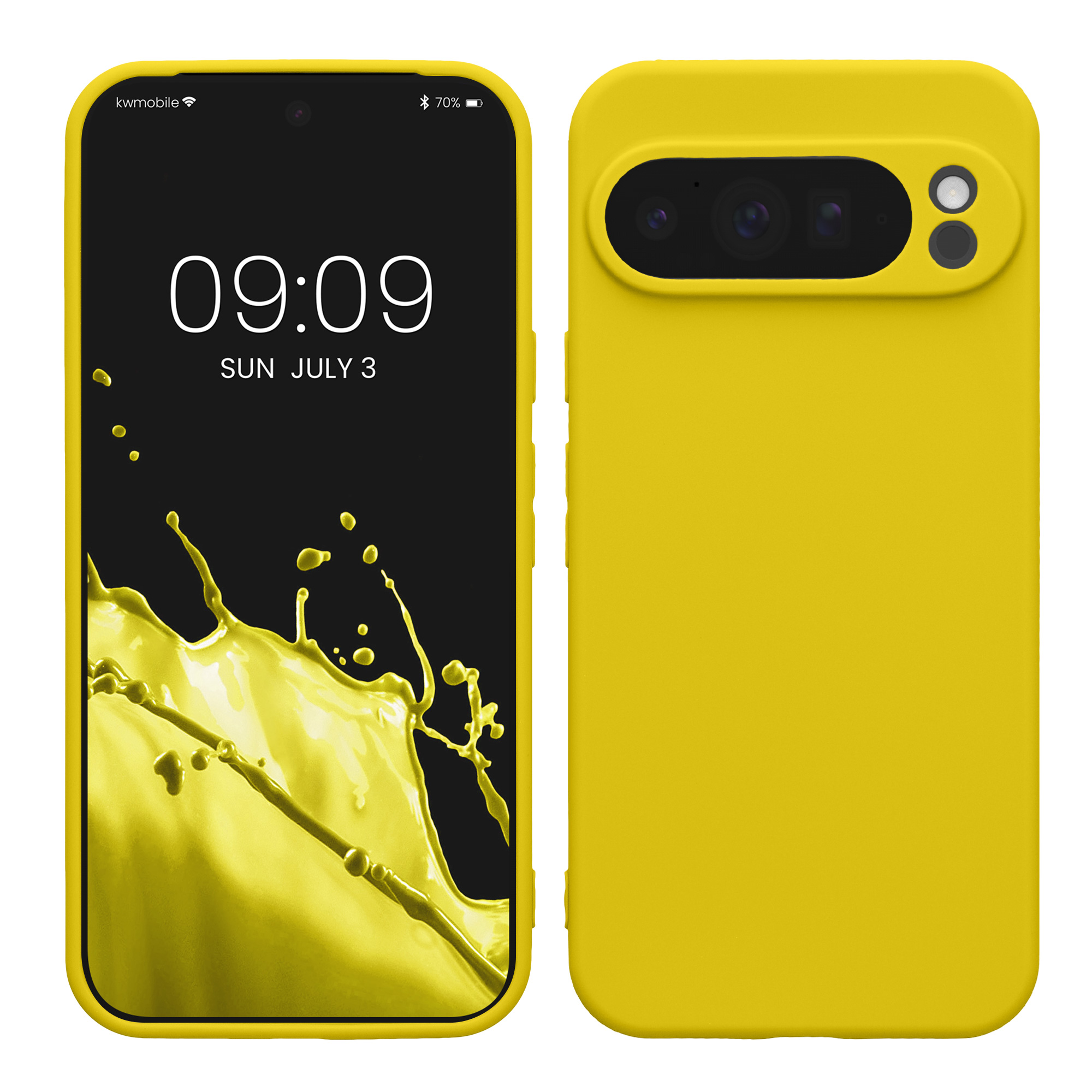 Silikonový kryt kwmobile pro Google Pixel 10 Pro XL - zářivě žlutá