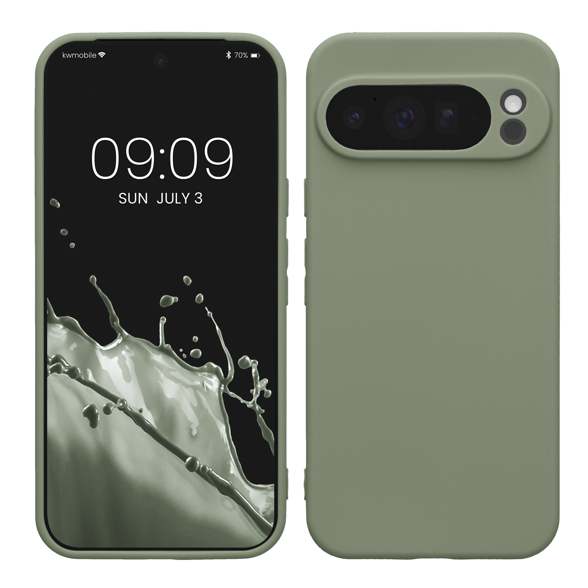 Silikonový kryt kwmobile pro Google Pixel 10 Pro XL - šedozelená