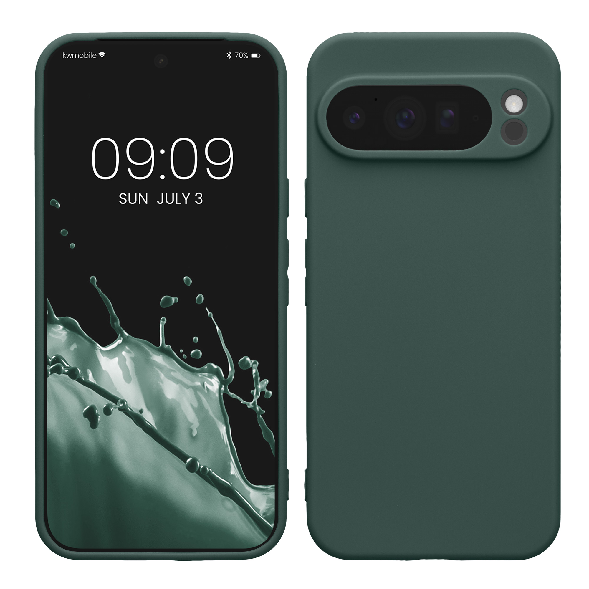 Silikonový kryt kwmobile pro Google Pixel 10 Pro XL - mechově zelená