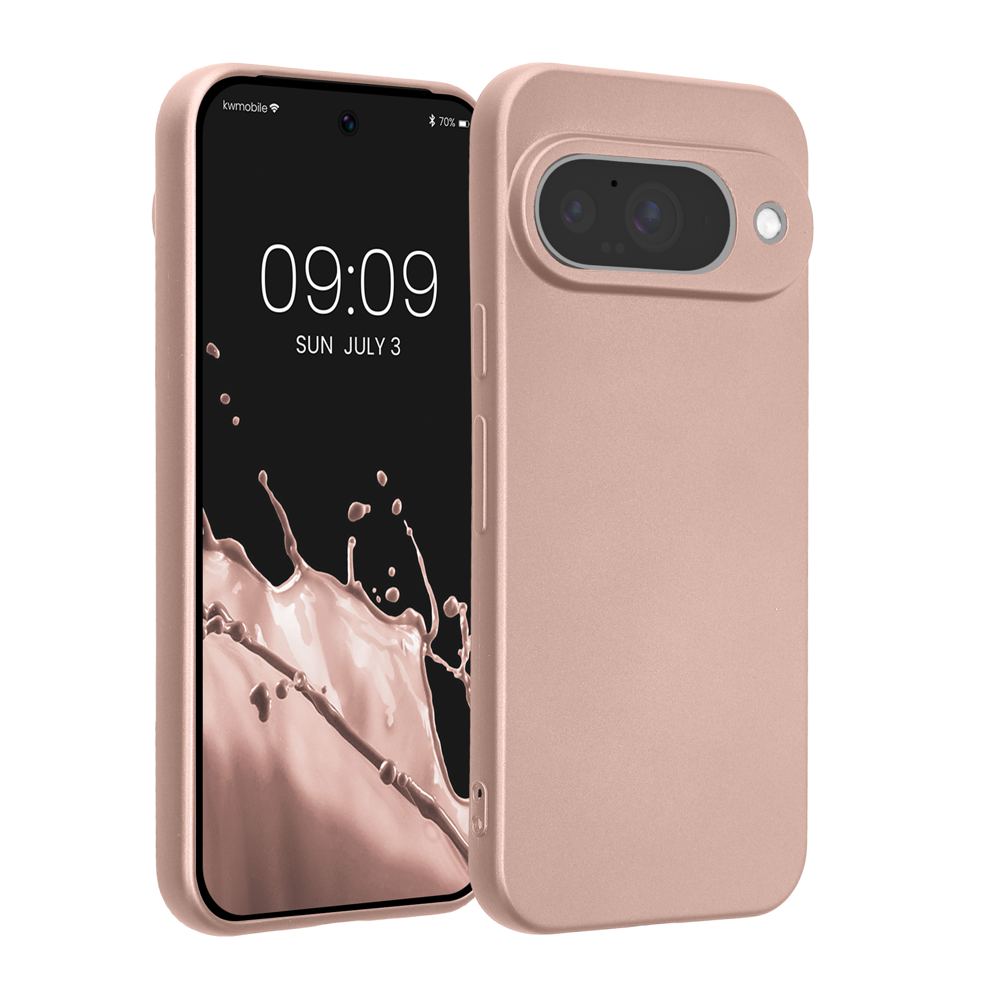 Kryt na mobil Google Pixel 10 kwmobile - metalická růžově zlatá