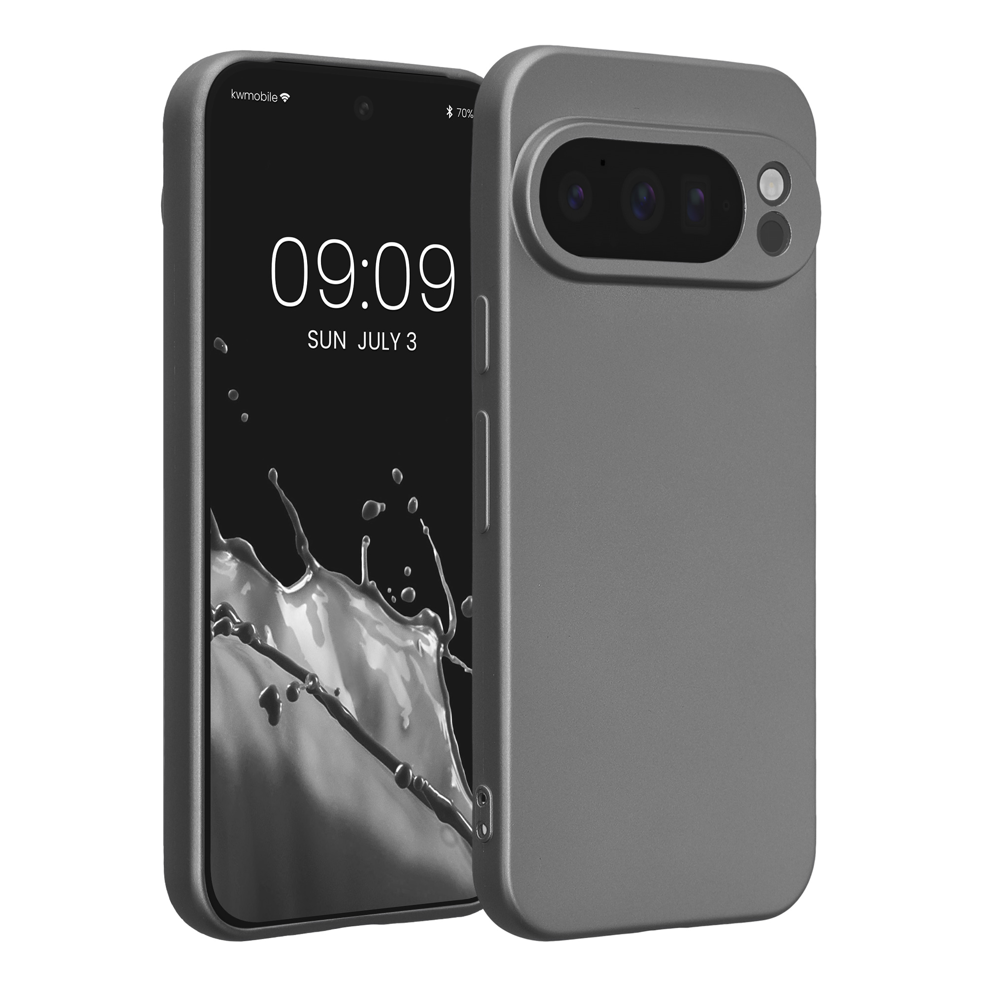 Silikonový kryt kwmobile pro Google Pixel 10 Pro - metalická šedá