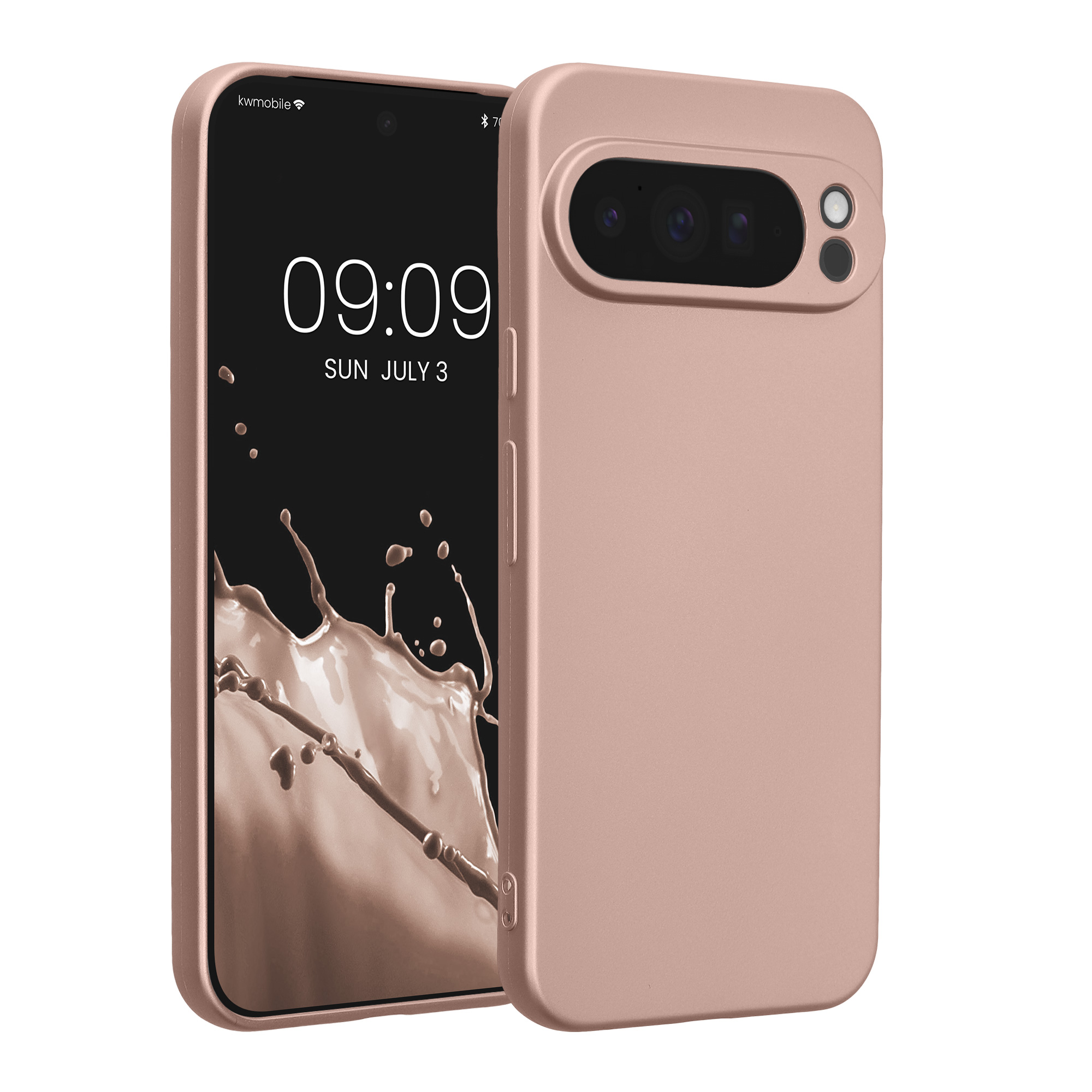 Silikonový kryt kwmobile pro Google Pixel 10 Pro XL - metalická růžově zlatá