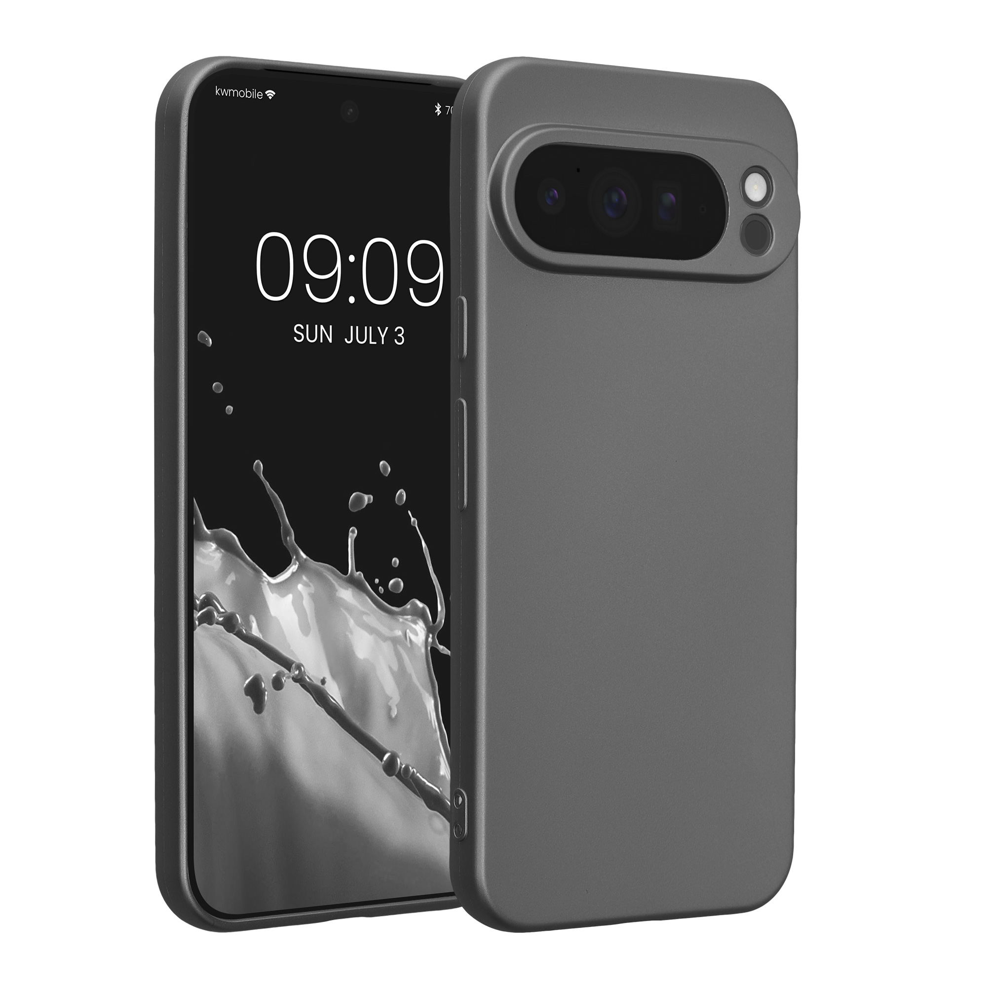 Silikonový kryt kwmobile pro Google Pixel 10 Pro XL - metalická šedá