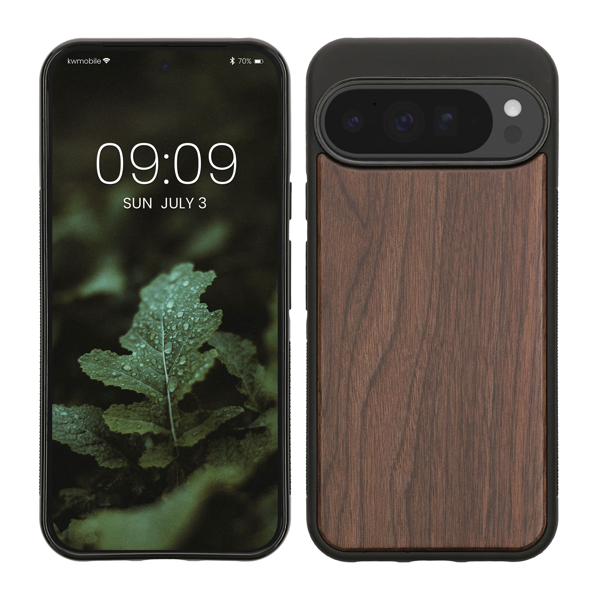 Dřevěný kryt kwmobile pro Google Pixel 10 Pro XL - tmavě hnědá