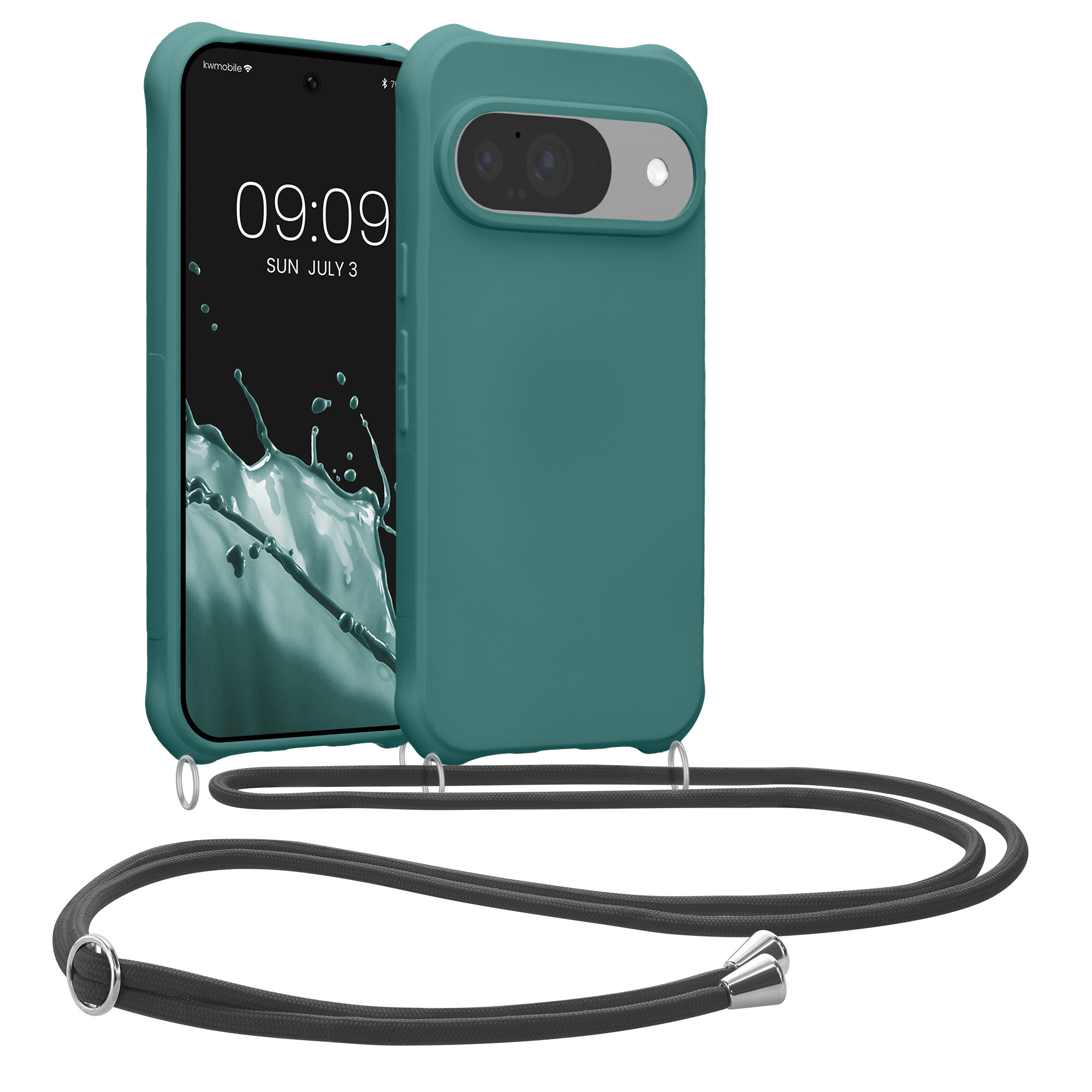 Crossbody pouzdro na mobil Google Pixel 10 / Pixel 10 Pro kwmobile - petrolejová