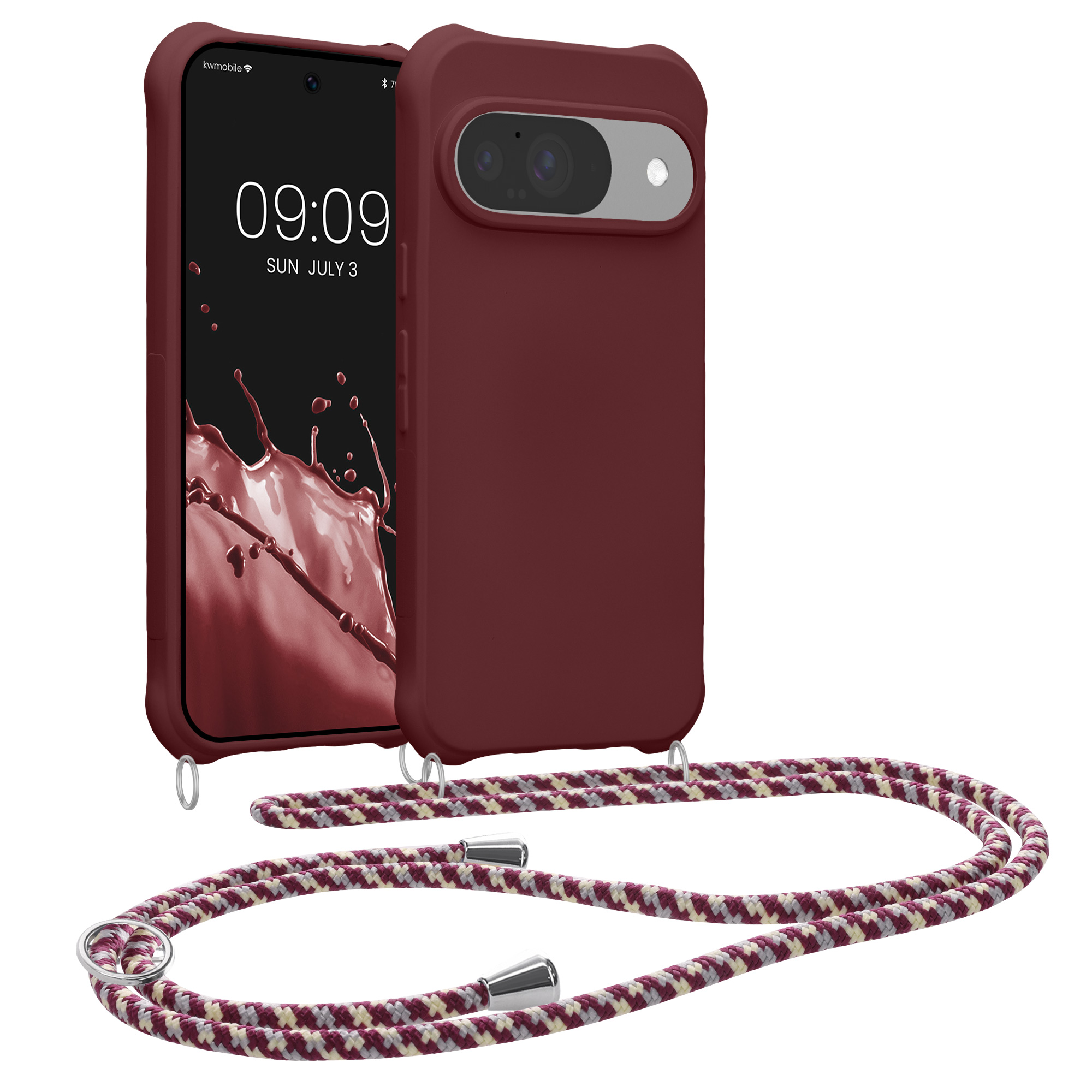 Crossbody pouzdro na mobil Google Pixel 10 / Pixel 10 Pro kwmobile - vínově fialová
