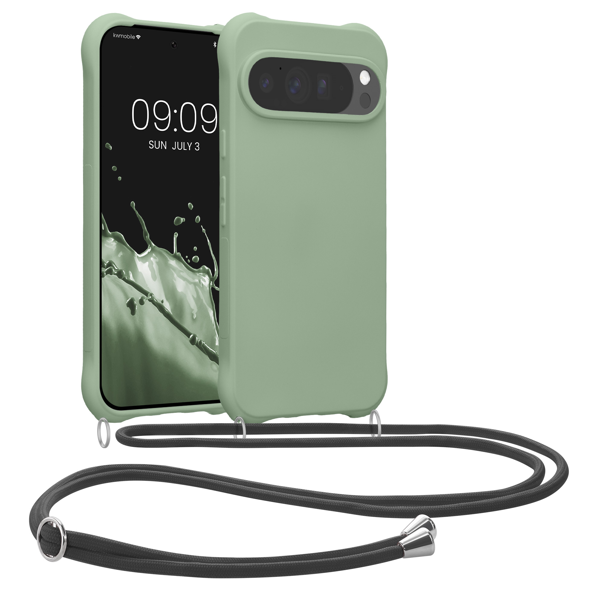 Crossbody kryt kwmobile pro Google Pixel 10 Pro XL - šedozelená