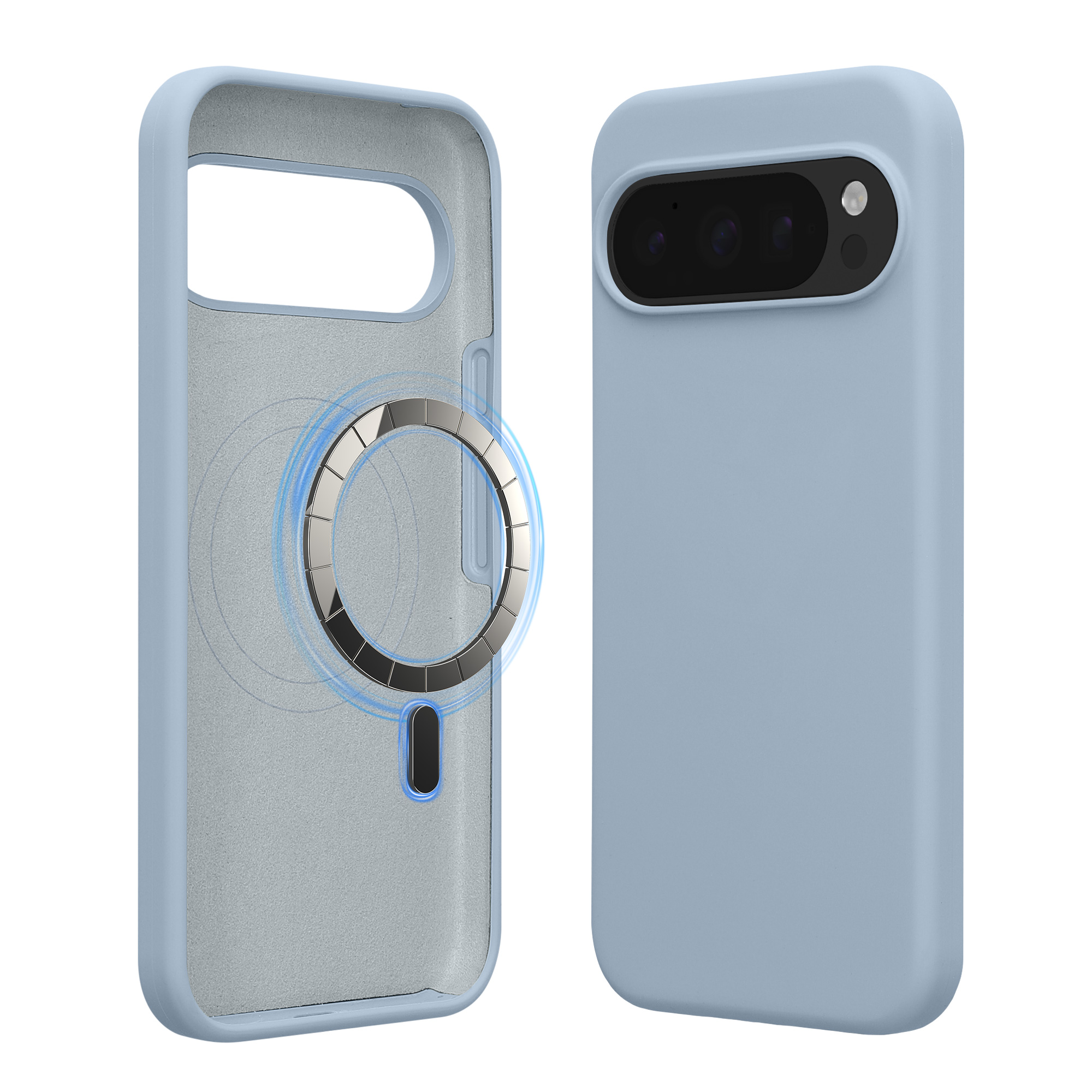 TPU silikonové pouzdro pro Google Pixel 10 Pro XL kwmobile MagSafe - matná světle modrá