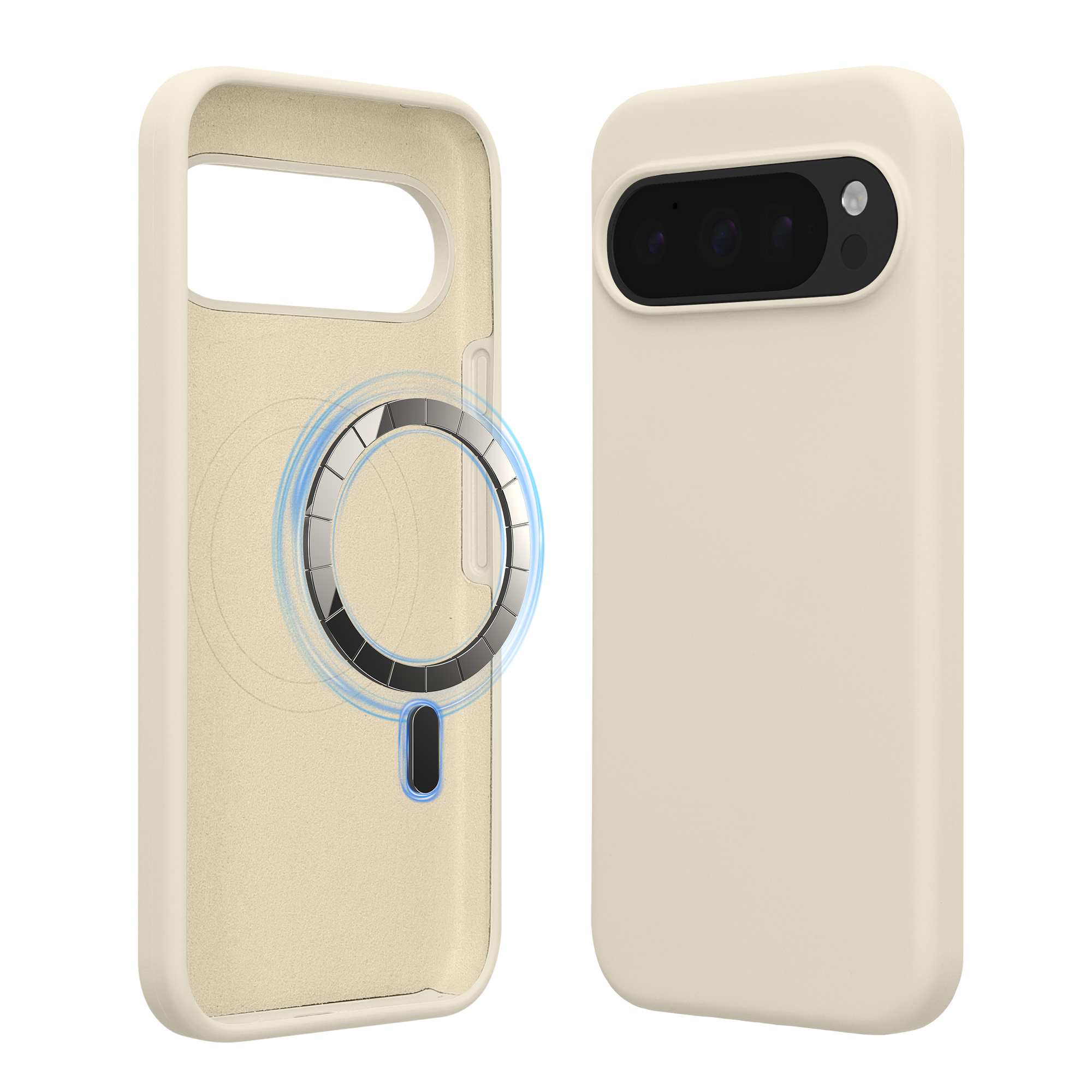 TPU silikonové pouzdro pro Google Pixel 10 Pro XL kwmobile MagSafe - matná krémová