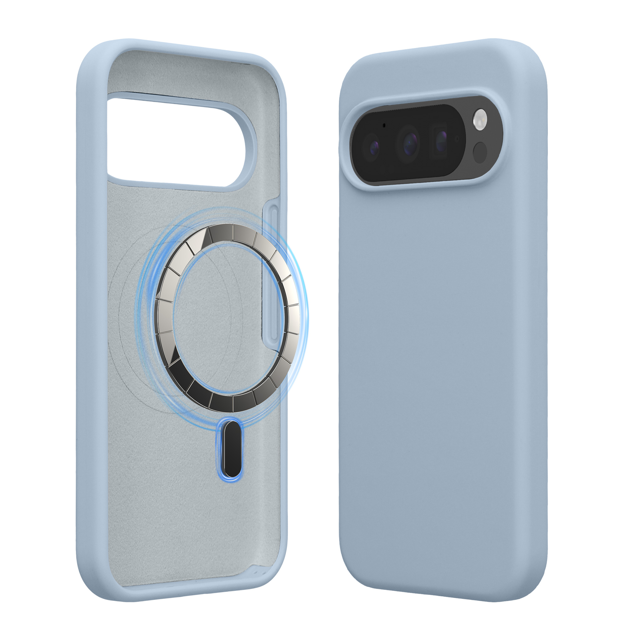 TPU silikonové pouzdro pro Google Pixel 10 / Pixel 10 Pro kwmobile MagSafe - matná světle modrá