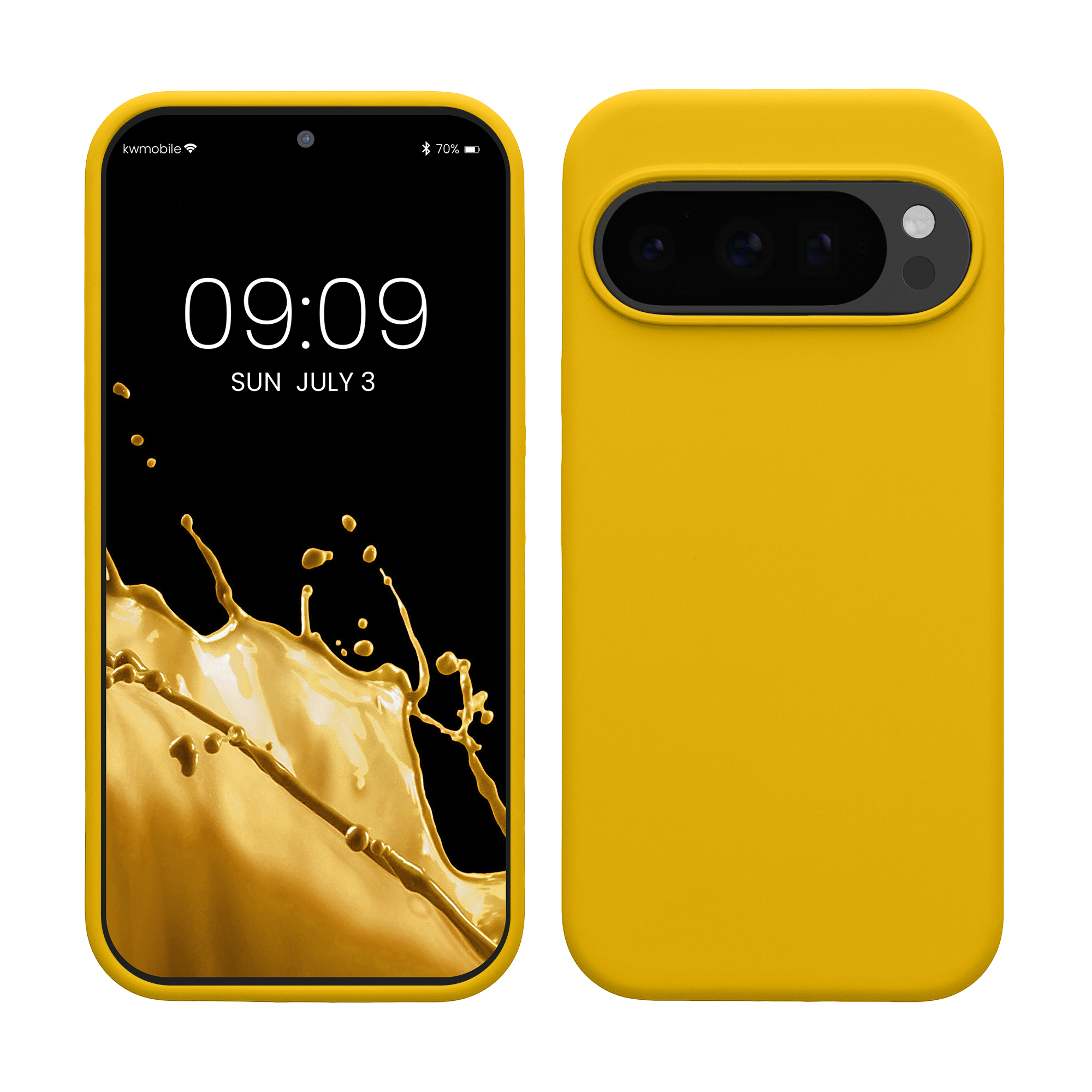 Silikonový kryt kwmobile pro Google Pixel 10 / Pixel 10 Pro - zářivě žlutá
