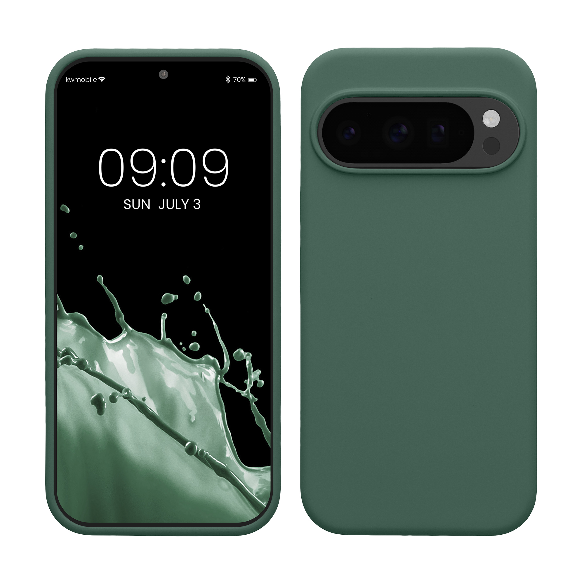 Silikonový kryt kwmobile pro Google Pixel 10 / Pixel 10 Pro - lesní zelená