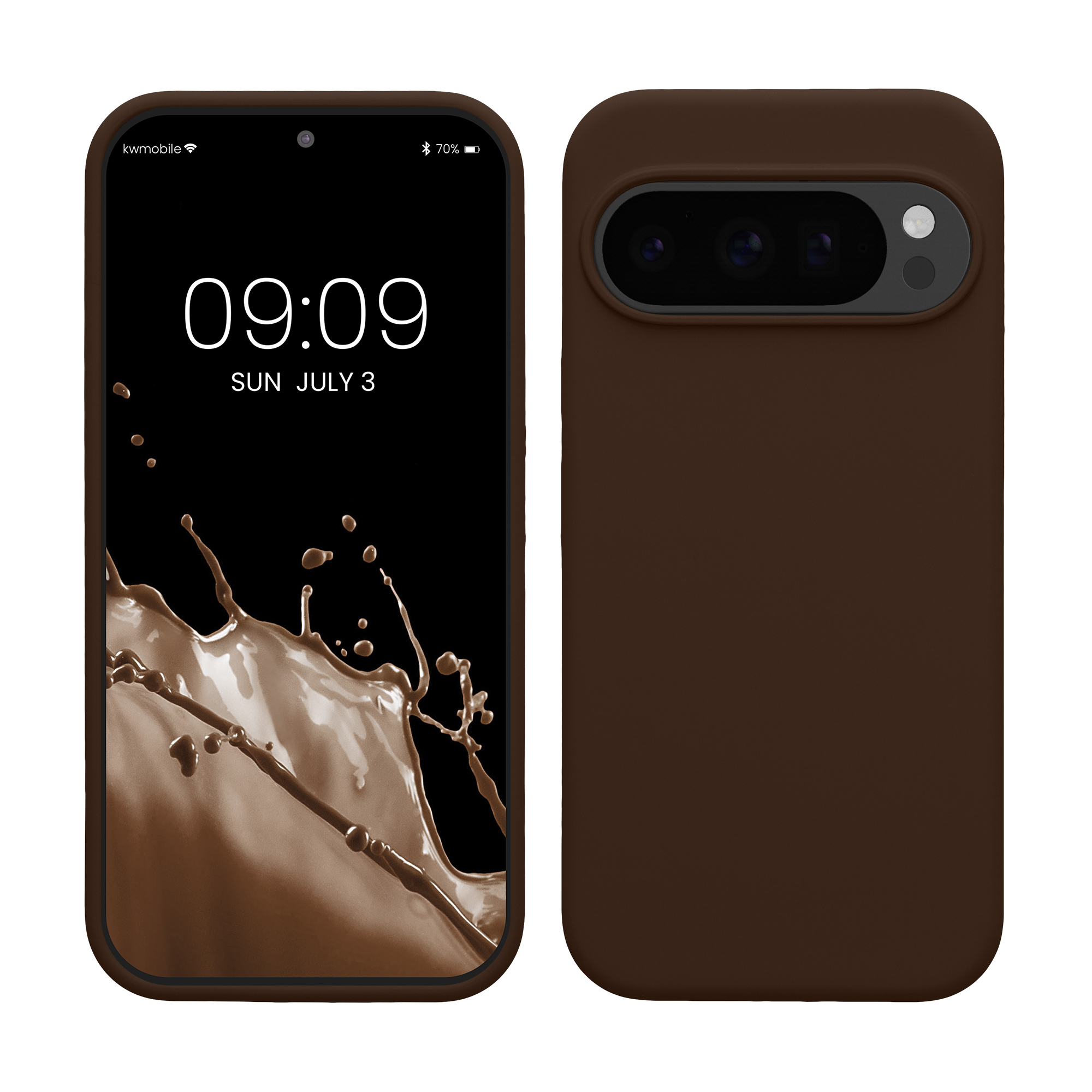 Pouzdro pro Google Pixel 10 / Pixel 10 Pro kwmobile silikonové - čokoládová