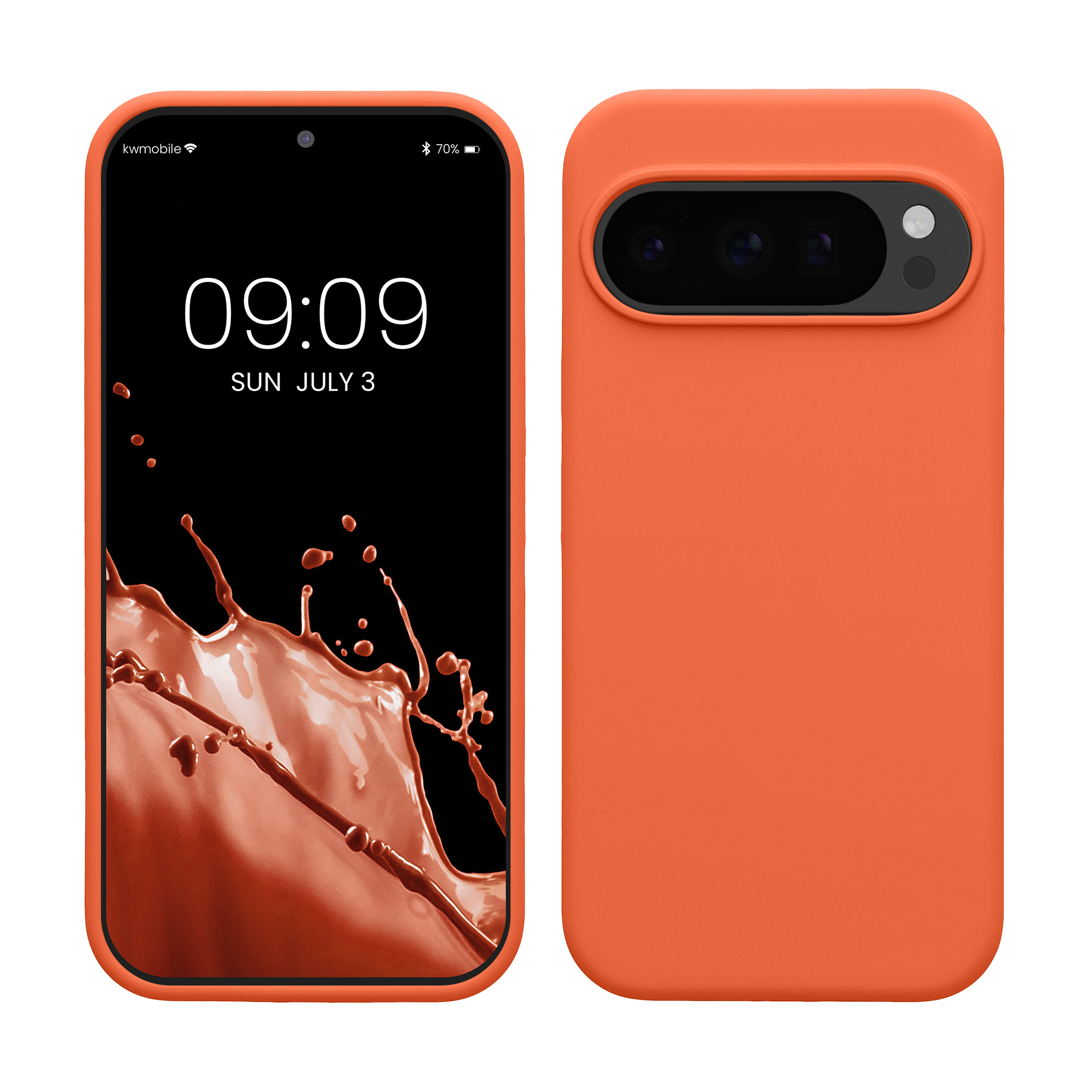 Pouzdro pro Google Pixel 10 / Pixel 10 Pro kwmobile silikonové - letní oranžová