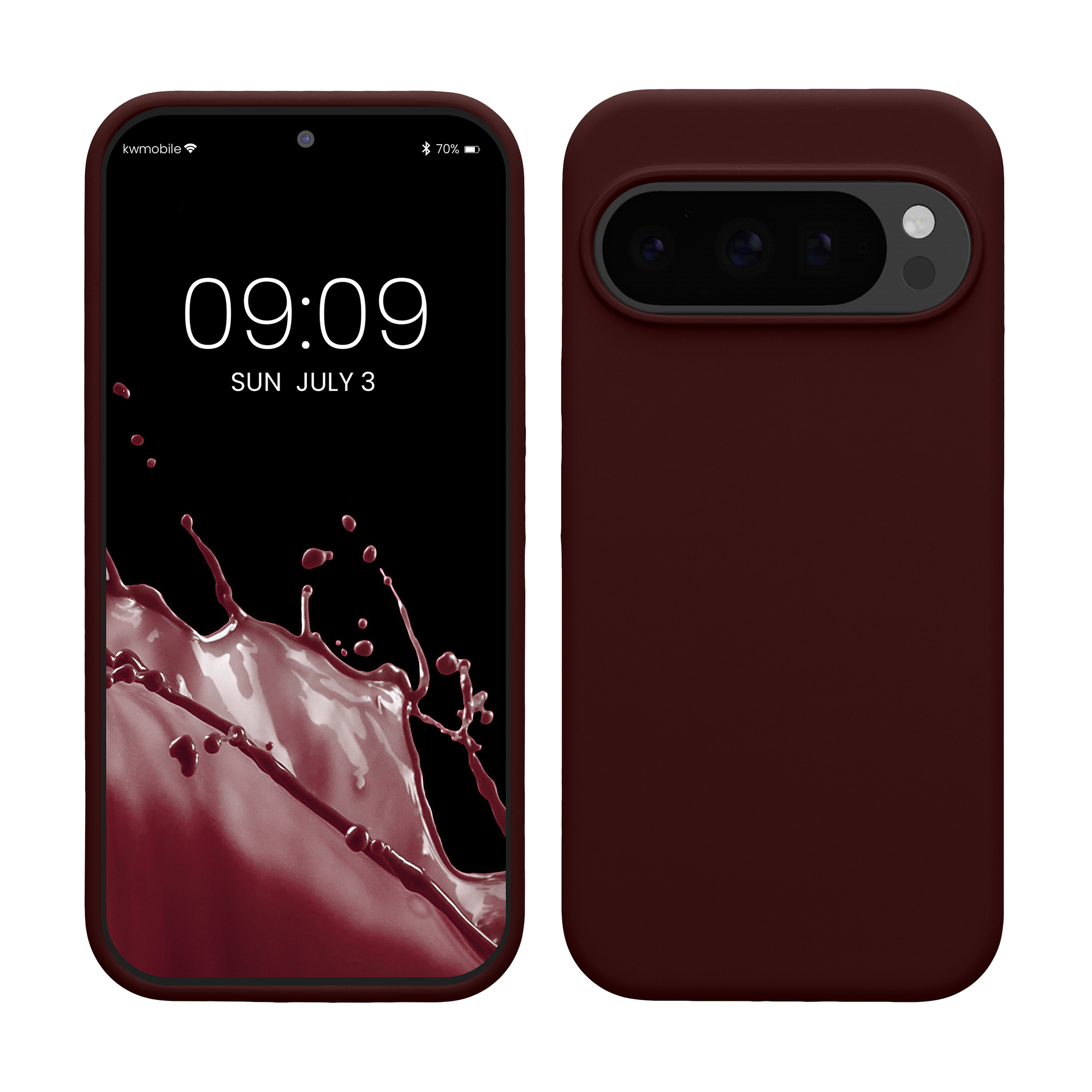 Silikonový kryt pro Google Pixel 10 / Pixel 10 Pro, nárazuvzdorný, pro bezdrátové nabíjení kwmobile ‑ cihlově červená