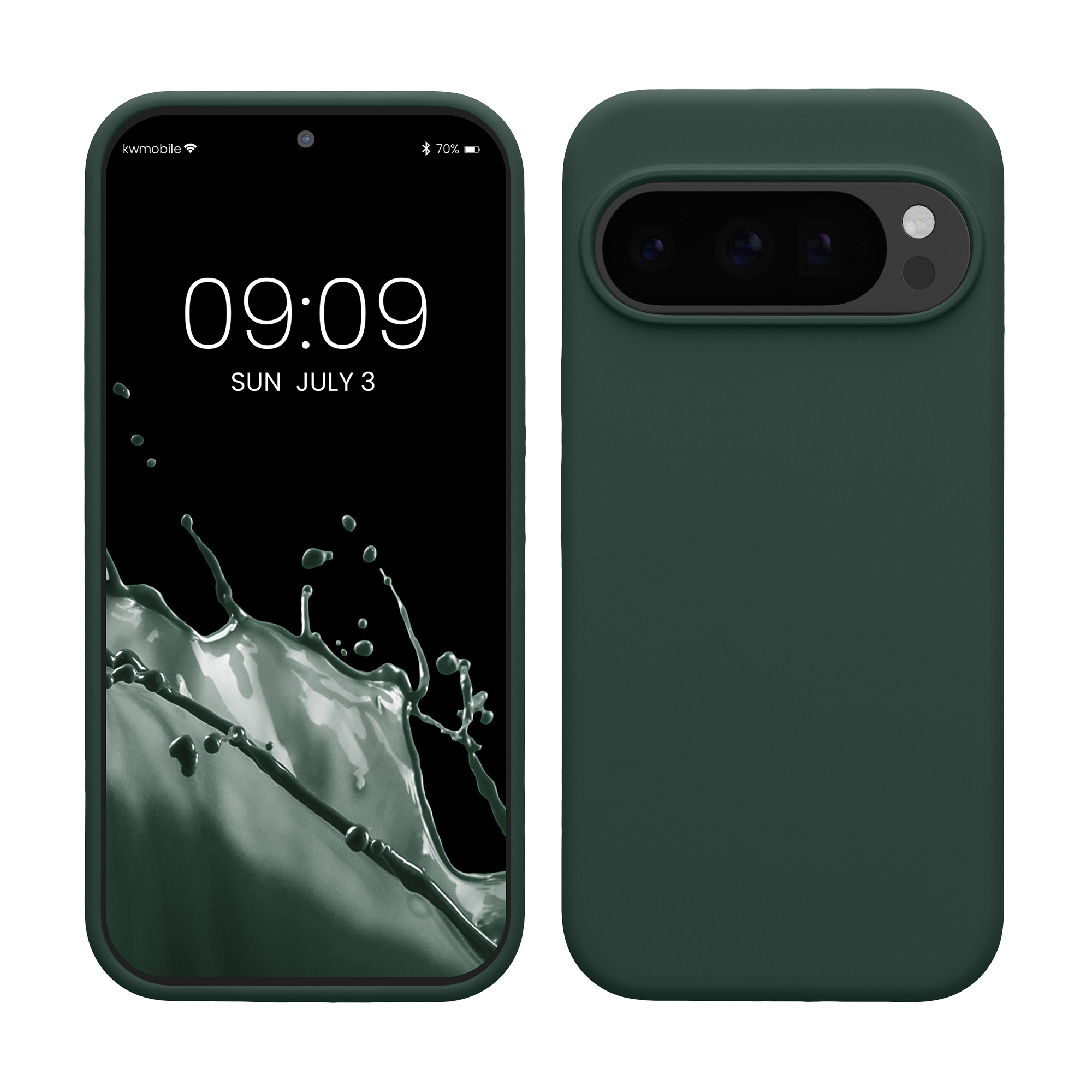 Pouzdro pro Google Pixel 10 / Pixel 10 Pro kwmobile silikonové - mechově zelená