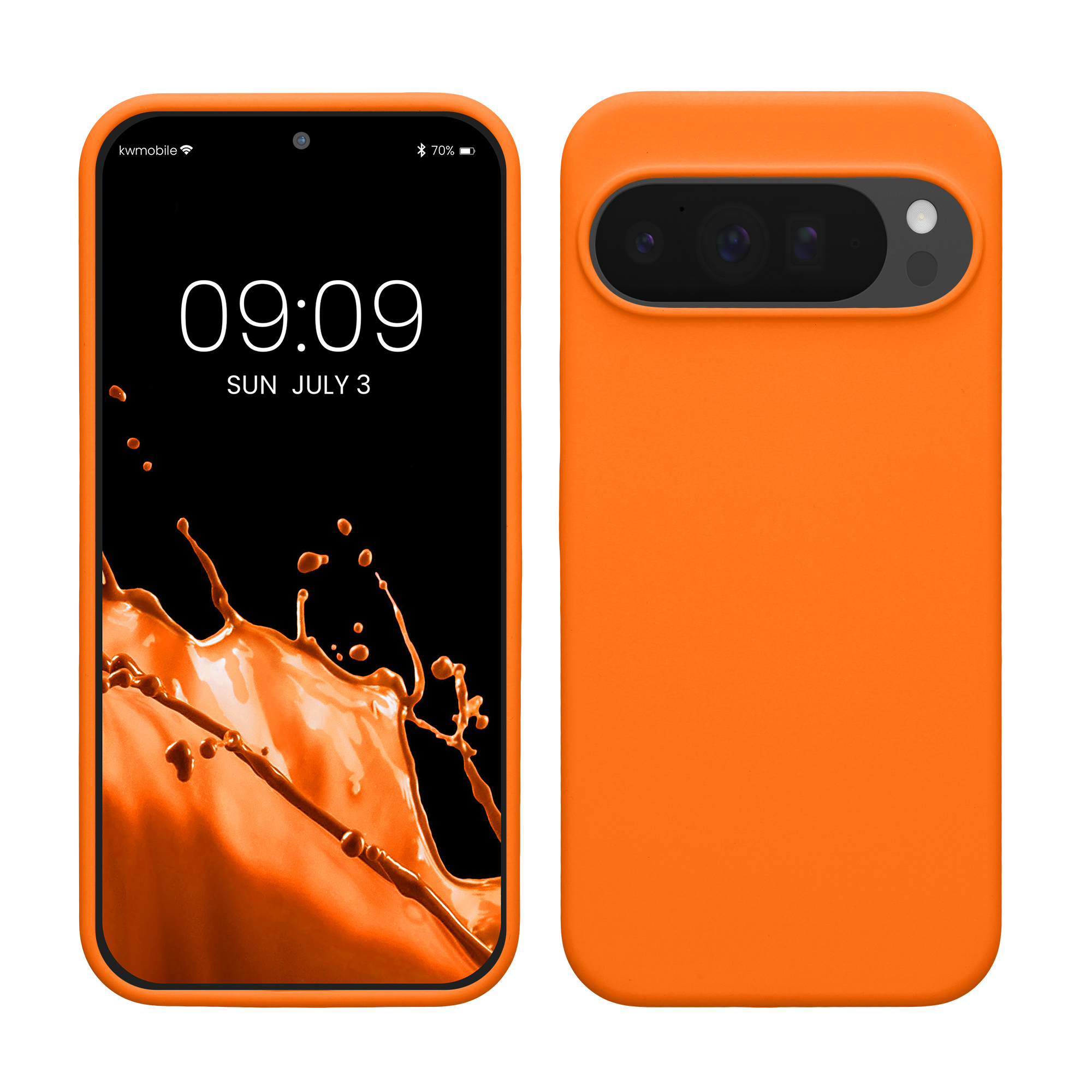 Silikonový kryt kwmobile pro Google Pixel 10 Pro XL - ovocně oranžová