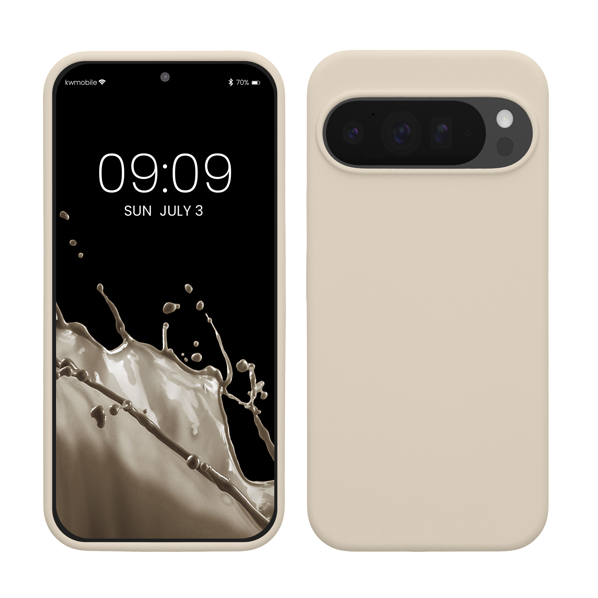 Silikonový kryt kwmobile pro Google Pixel 10 Pro XL - matná krémová