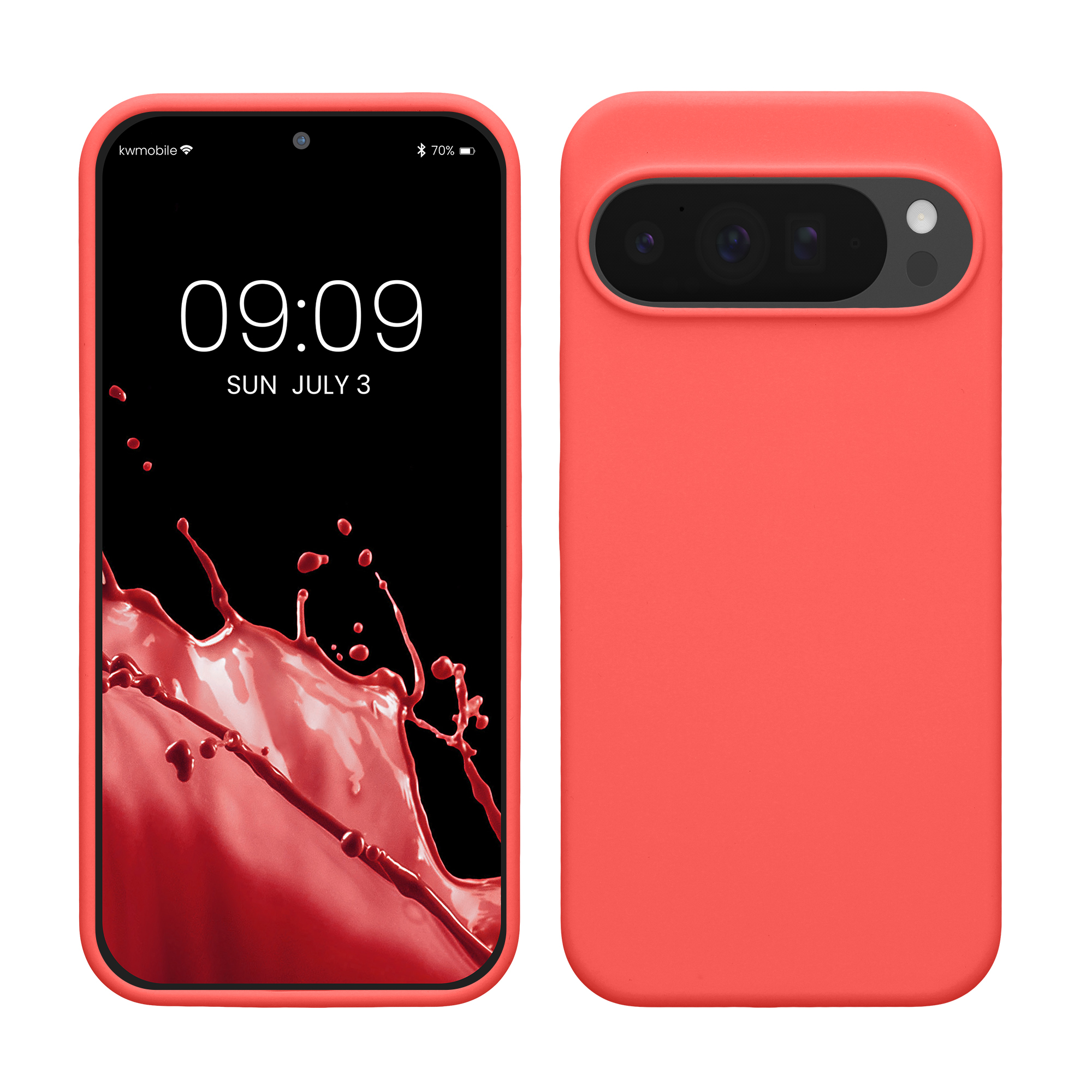 Silikonový kryt kwmobile pro Google Pixel 10 Pro XL - neonově korálová