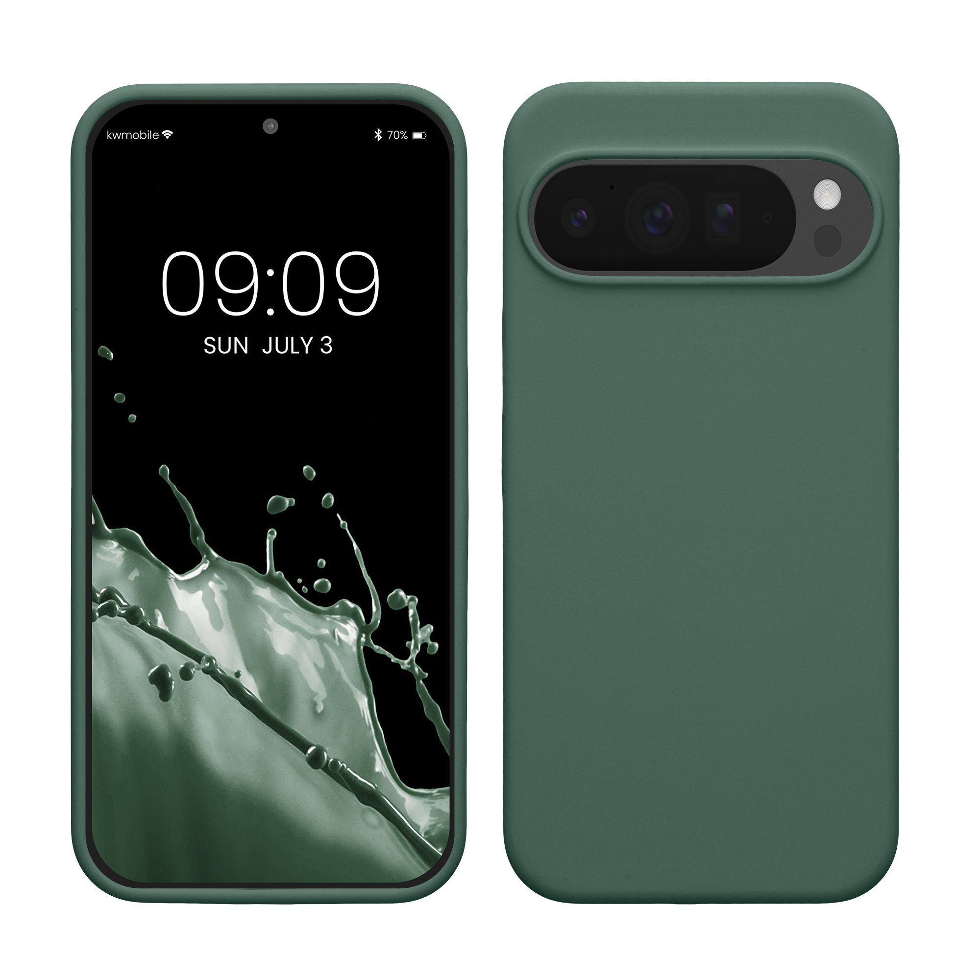 Silikonový kryt kwmobile pro Google Pixel 10 Pro XL - lesní zelená