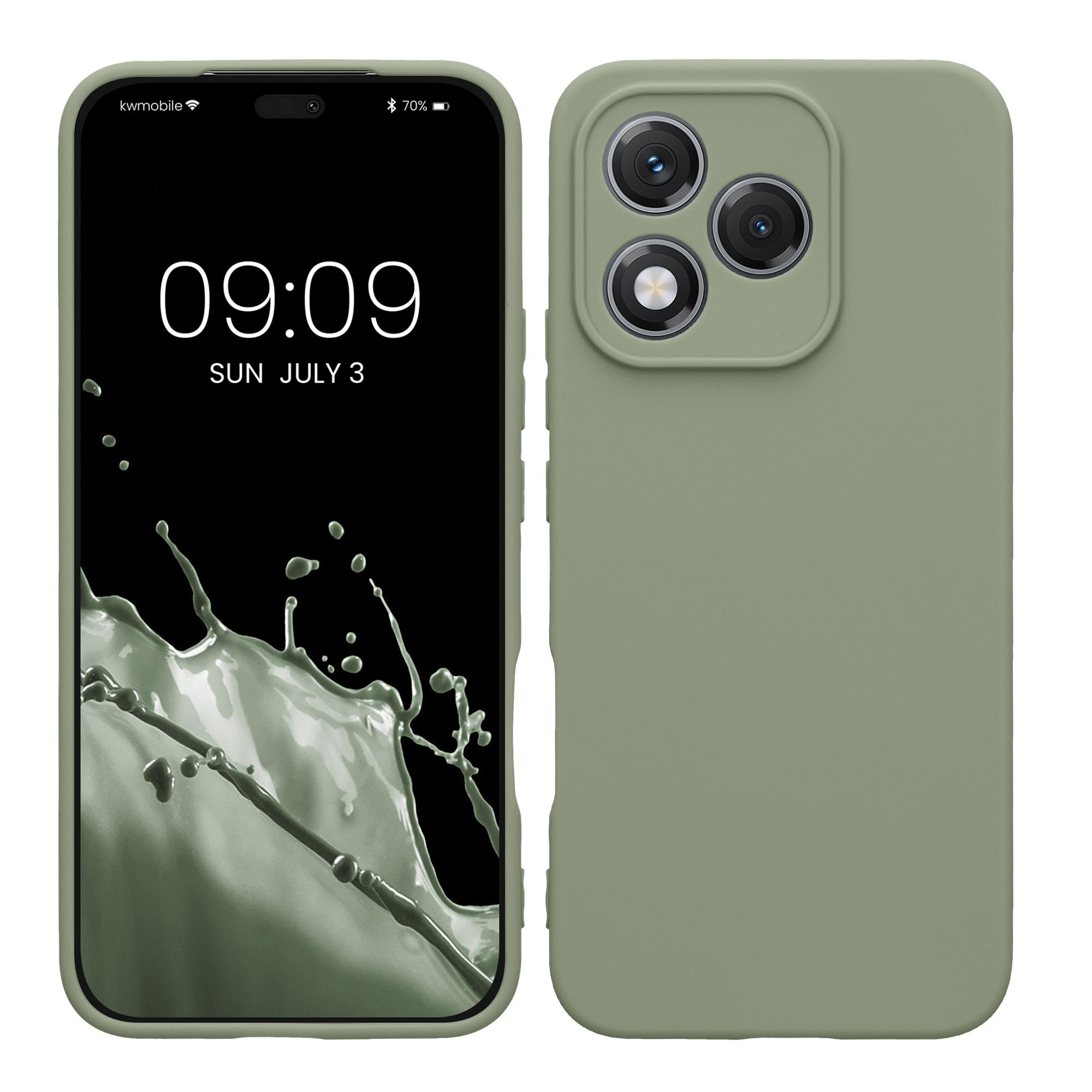 Kryt na mobil HONOR 400 Lite kwmobile TPU šedo-zelená