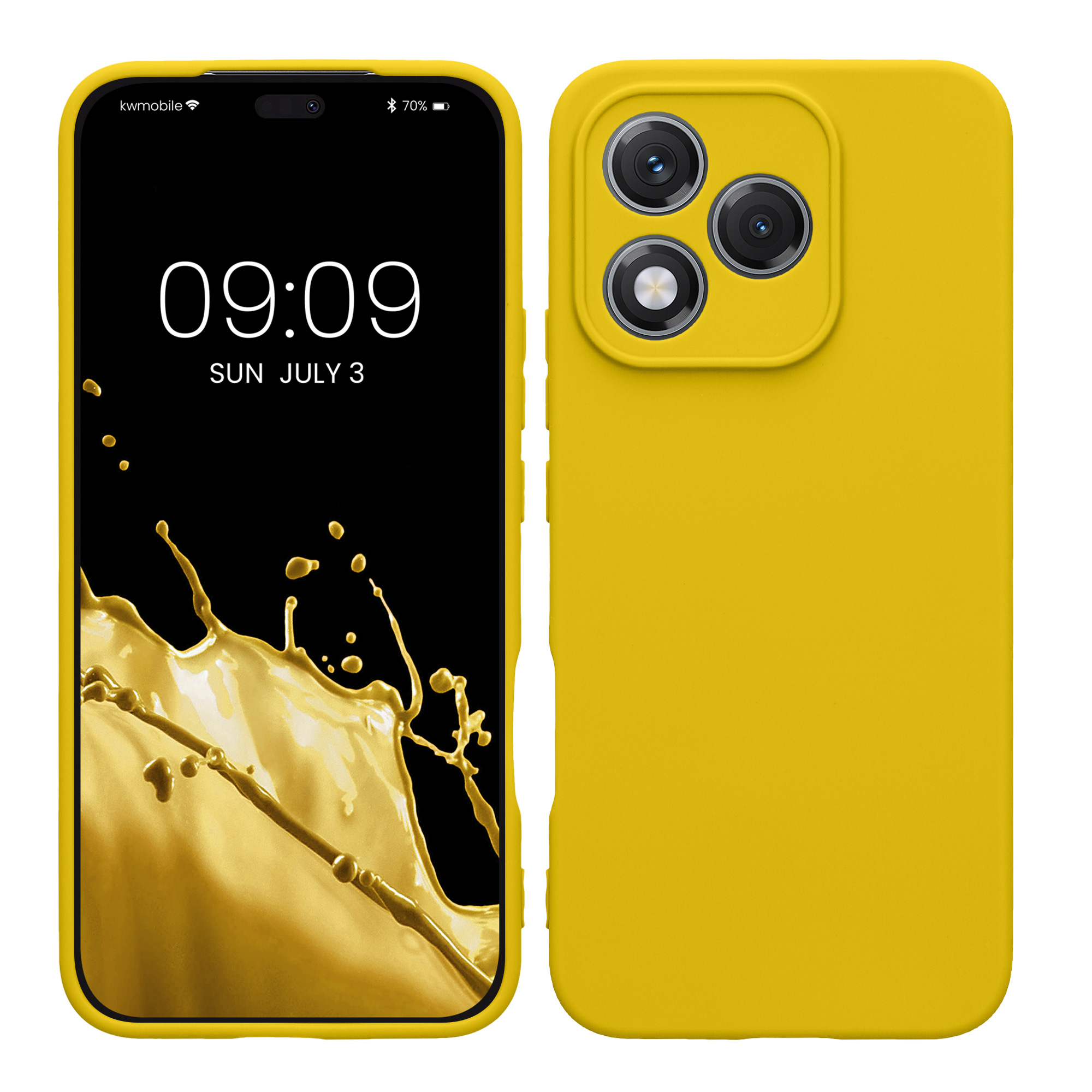Kryt na mobil HONOR 400 Lite kwmobile TPU zářivá žlutá