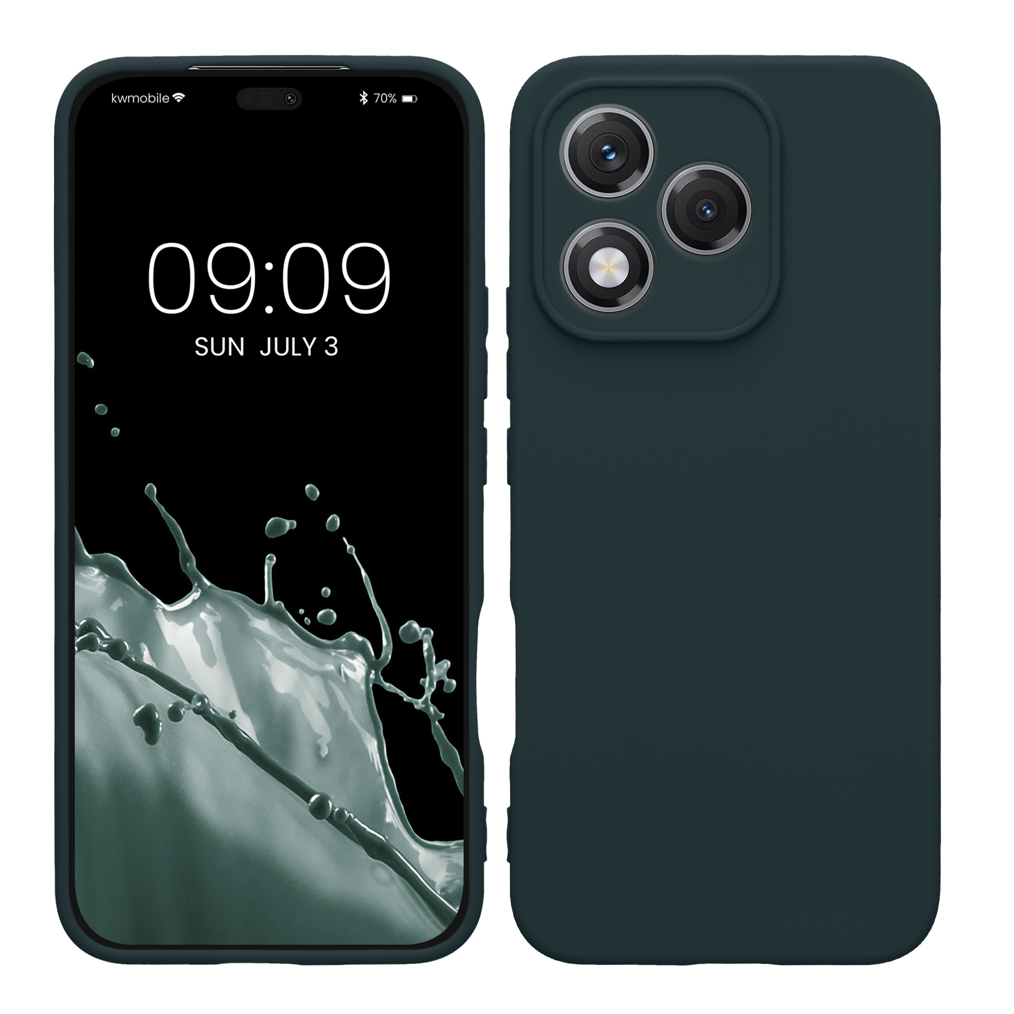 Pouzdro pro HONOR 400 Lite kwmobile tenké TPU - tmavá antracitová