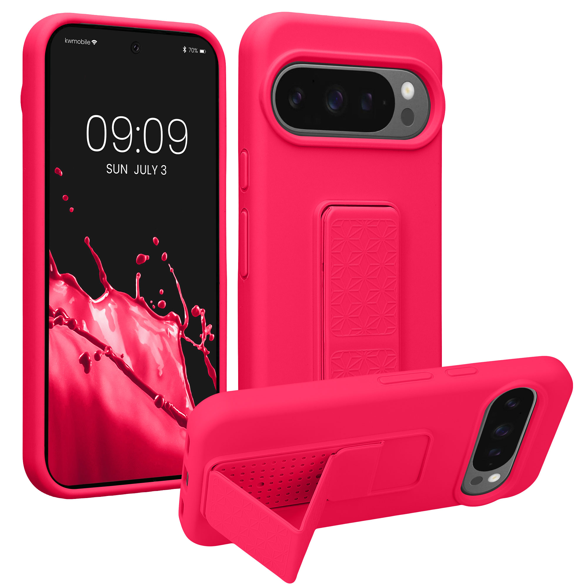 Silikonový kryt kwmobile pro Google Pixel 10 / Pixel 10 Pro - neonově růžová