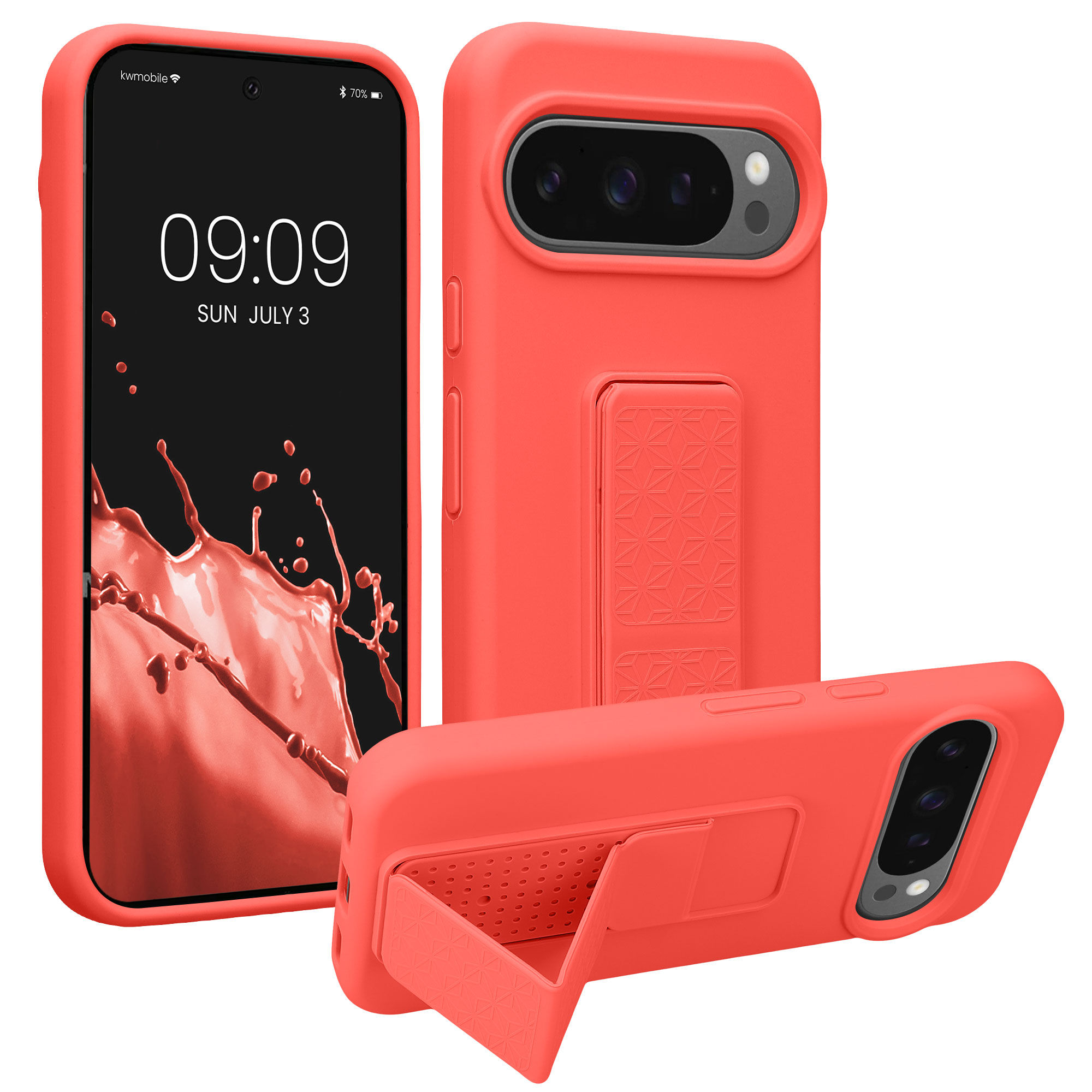 Silikonový kryt kwmobile pro Google Pixel 10 / Pixel 10 Pro - korálová
