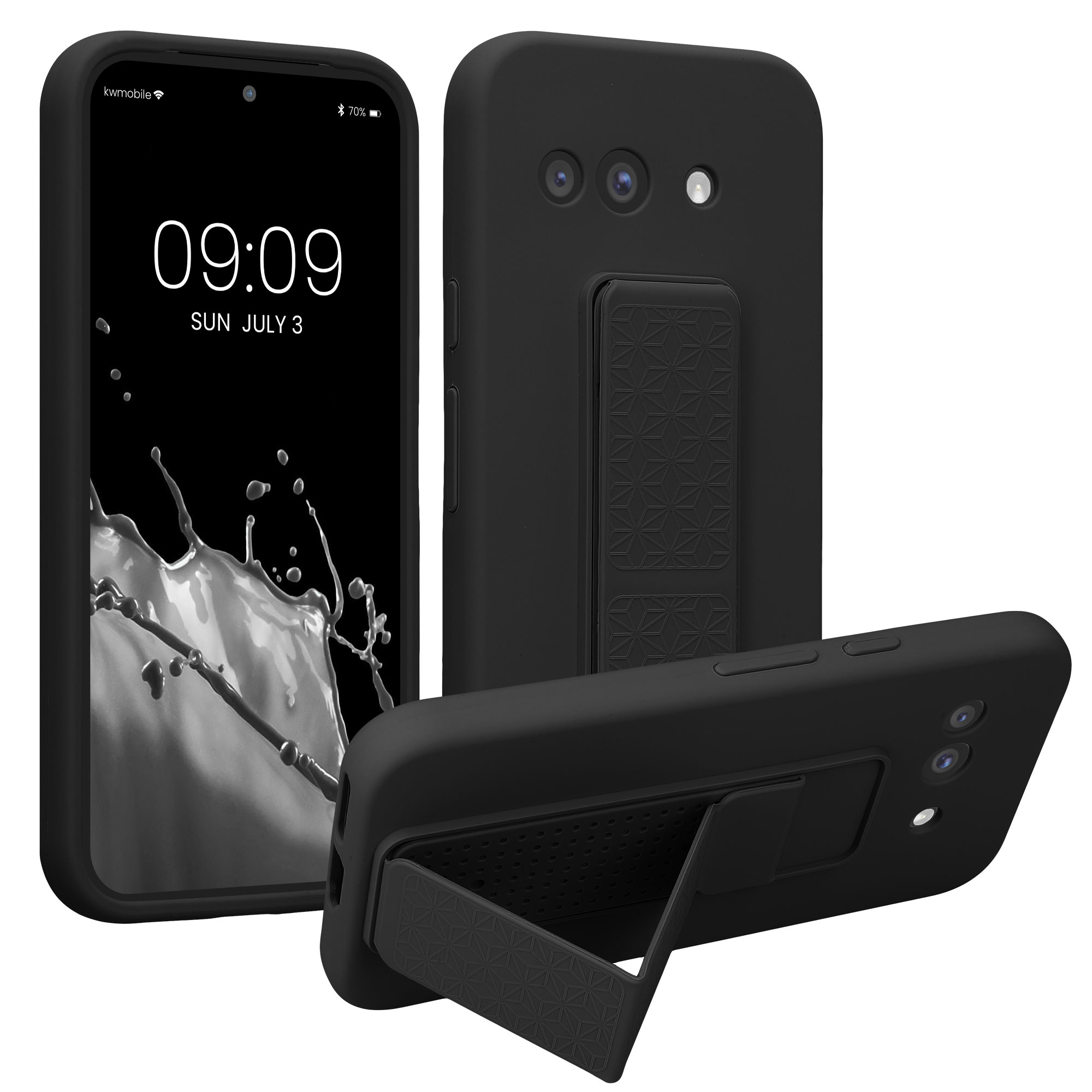 Silikonový kryt kwmobile pro Google Pixel 9a - černá