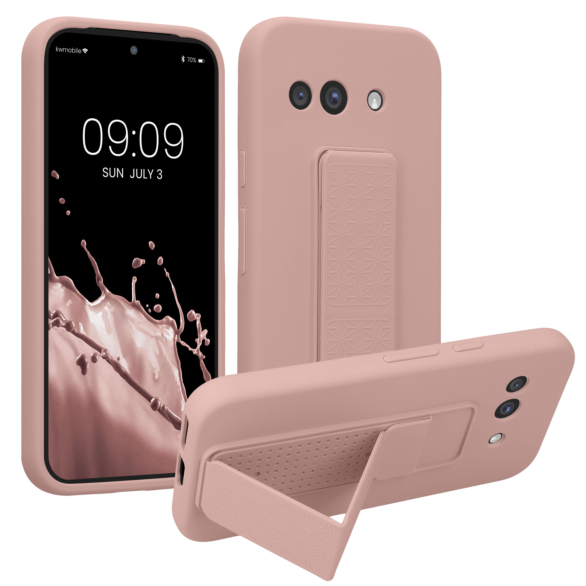 Silikonový kryt kwmobile pro Google Pixel 9a - pudrově růžová