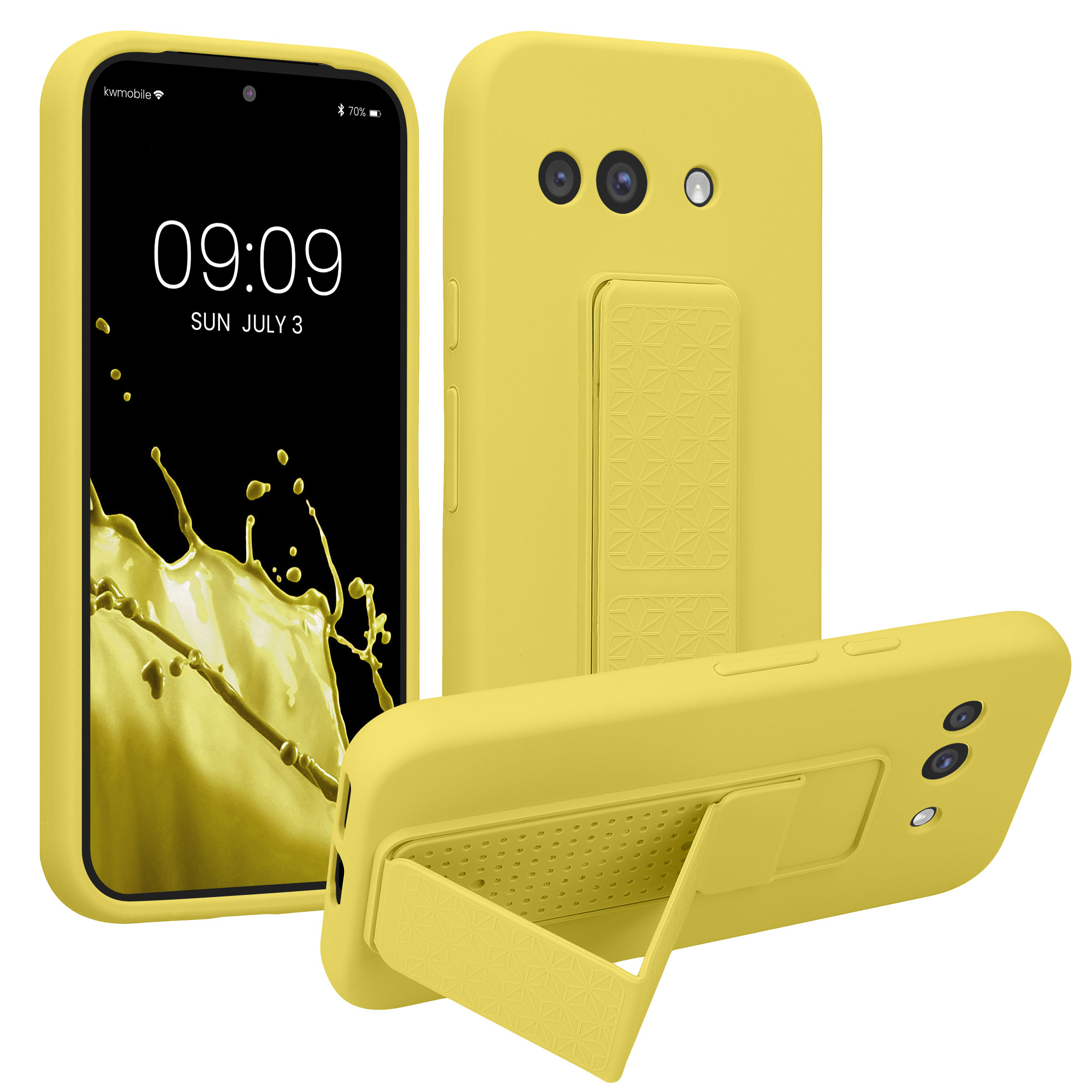 Silikonový kryt kwmobile pro Google Pixel 9a - zářivě žlutá