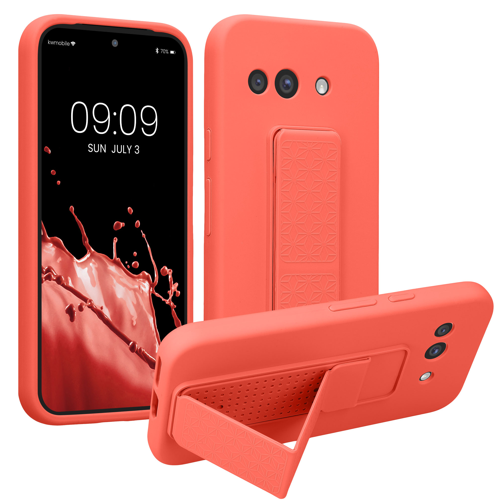 Silikonový kryt kwmobile pro Google Pixel 9a - korálová