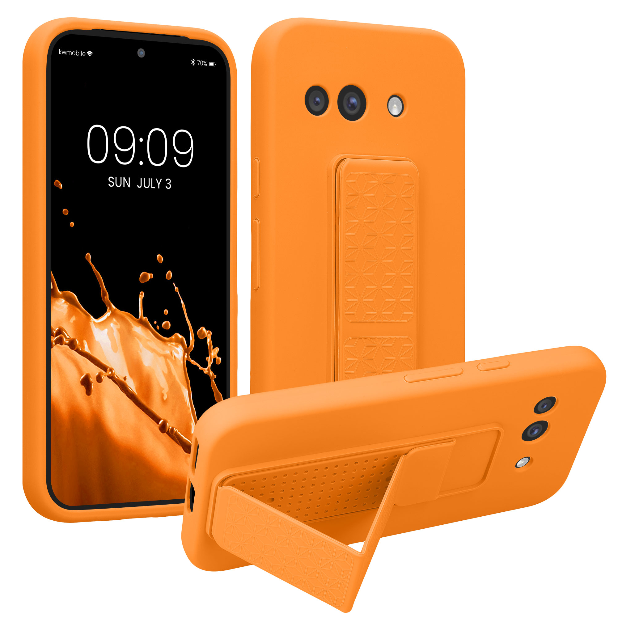 Silikonový kryt kwmobile pro Google Pixel 9a - oranžová