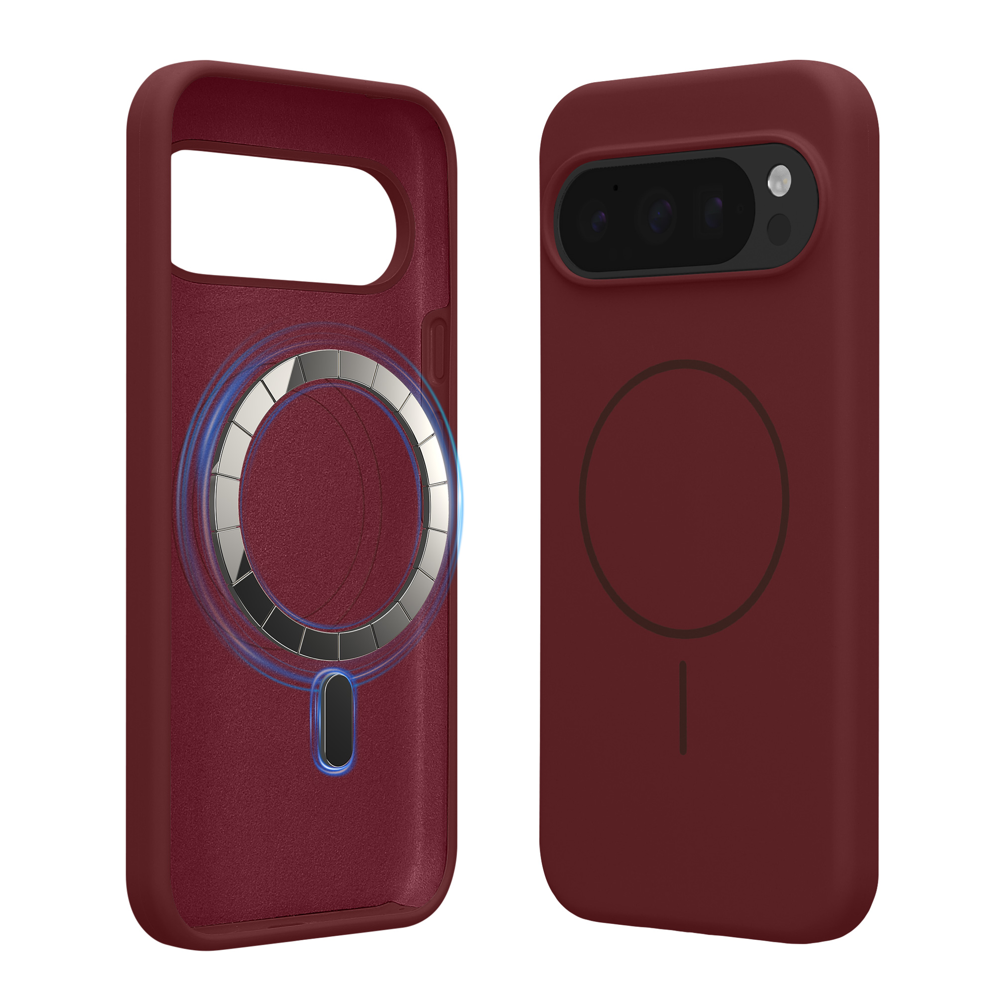 Silikonový kryt kwmobile pro Google Pixel 10 / Pixel 10 Pro - bordó fialová