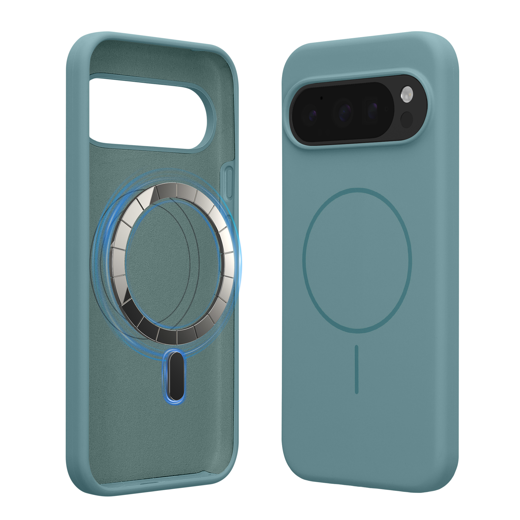 Magnetické silikonové pouzdro pro Google Pixel 10 / Pixel 10 Pro kwmobile MagSafe - arktická noc